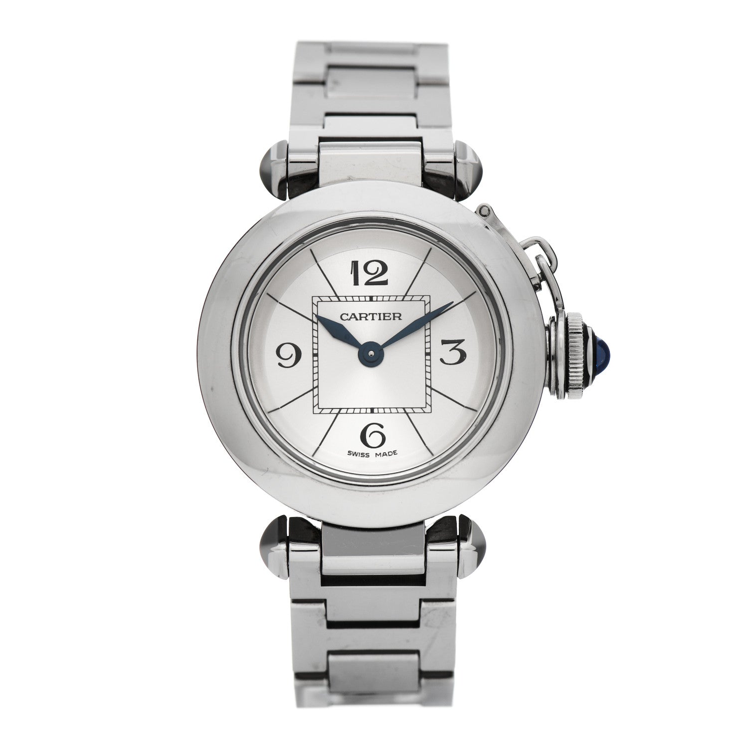 Cartier Stainless Steel 27mm Miss Pasha Quartz Watch Silver 1 of 6