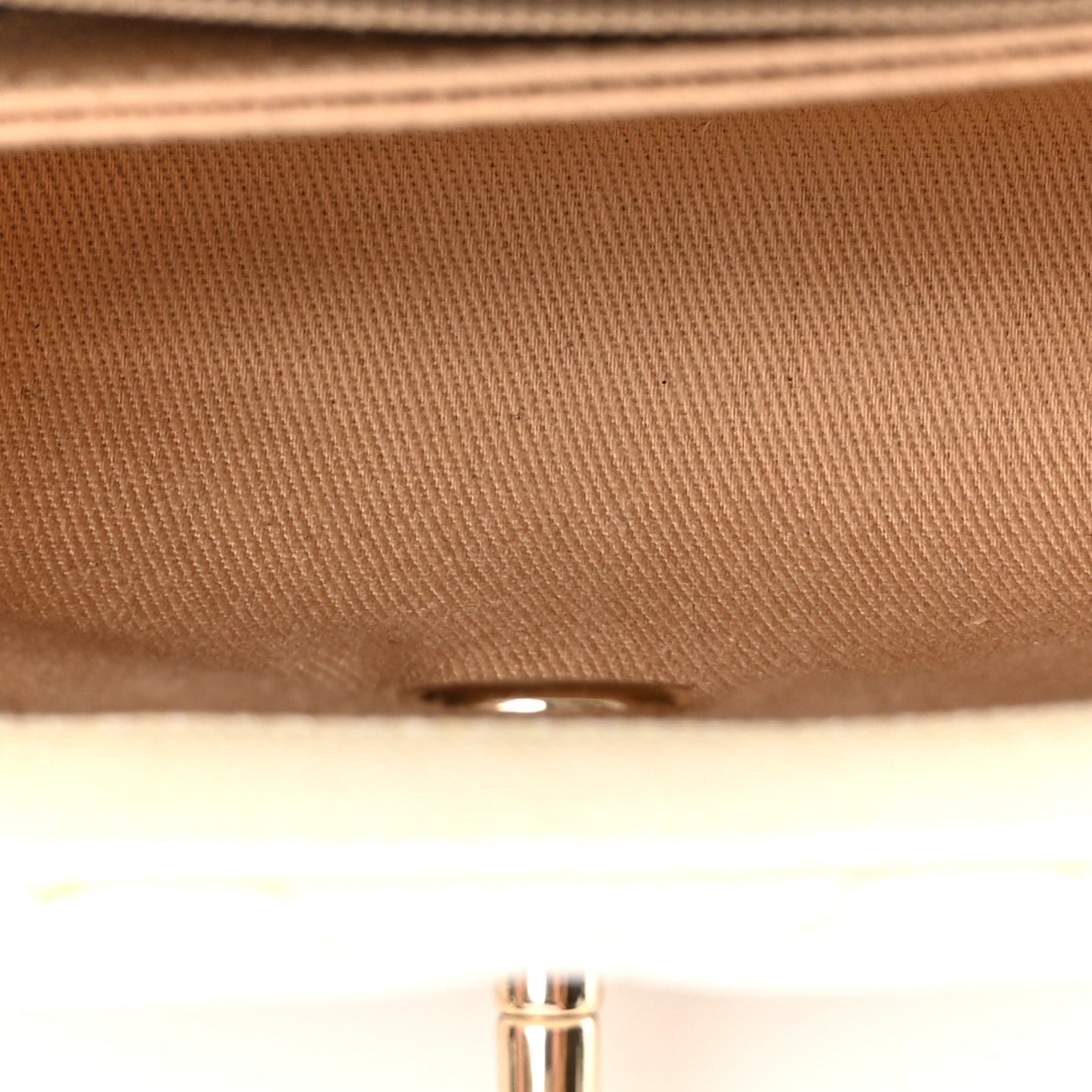 Iridescent Caviar Quilted Extra Mini Coco Handle Flap White