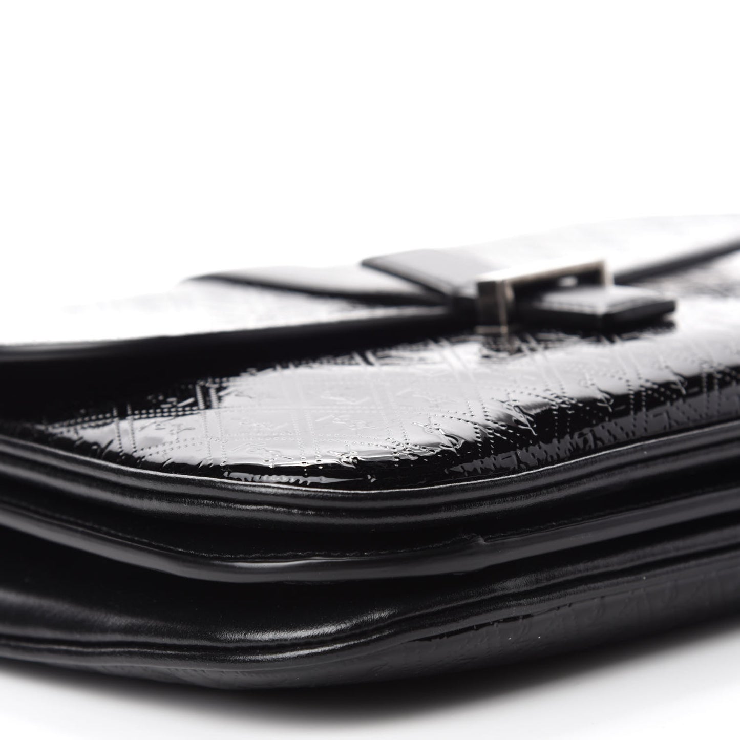Patent Embossed Small Le Monogramme Satchel Black