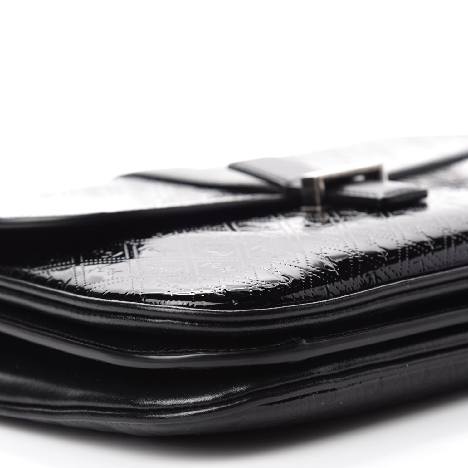 Saint Laurent Patent Embossed Small Le Monogramme Satchel Black 6 of 12