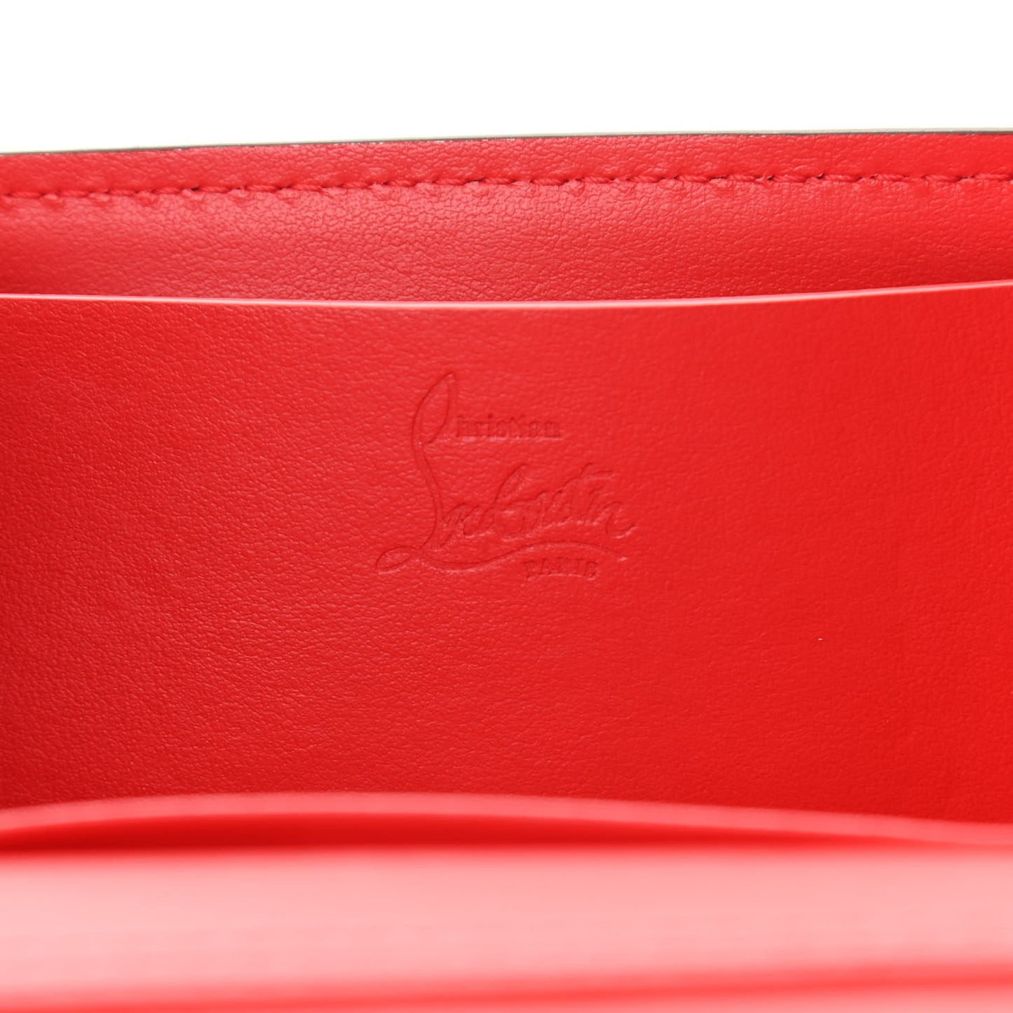 Calfskin Studded Flap Carasky Clutch White