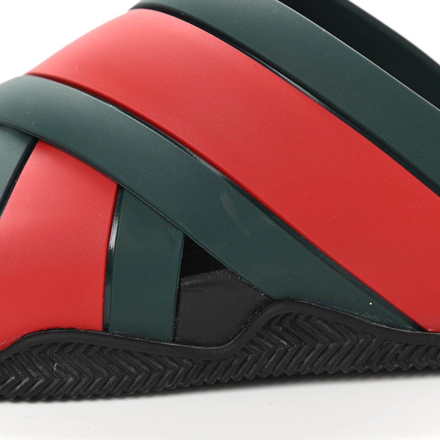 Rubber Web Mens Criss Cross Slide Sandals 7 Green Red