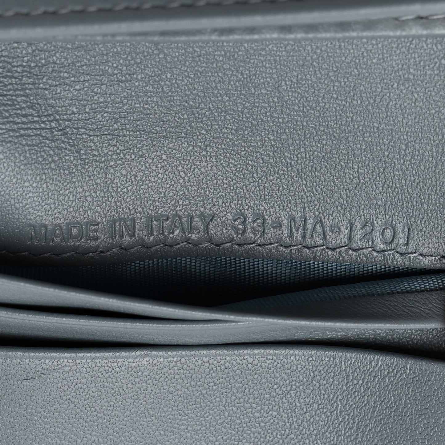 Lambskin Cannage Mini Lady Dior Wallet Cloud Blue