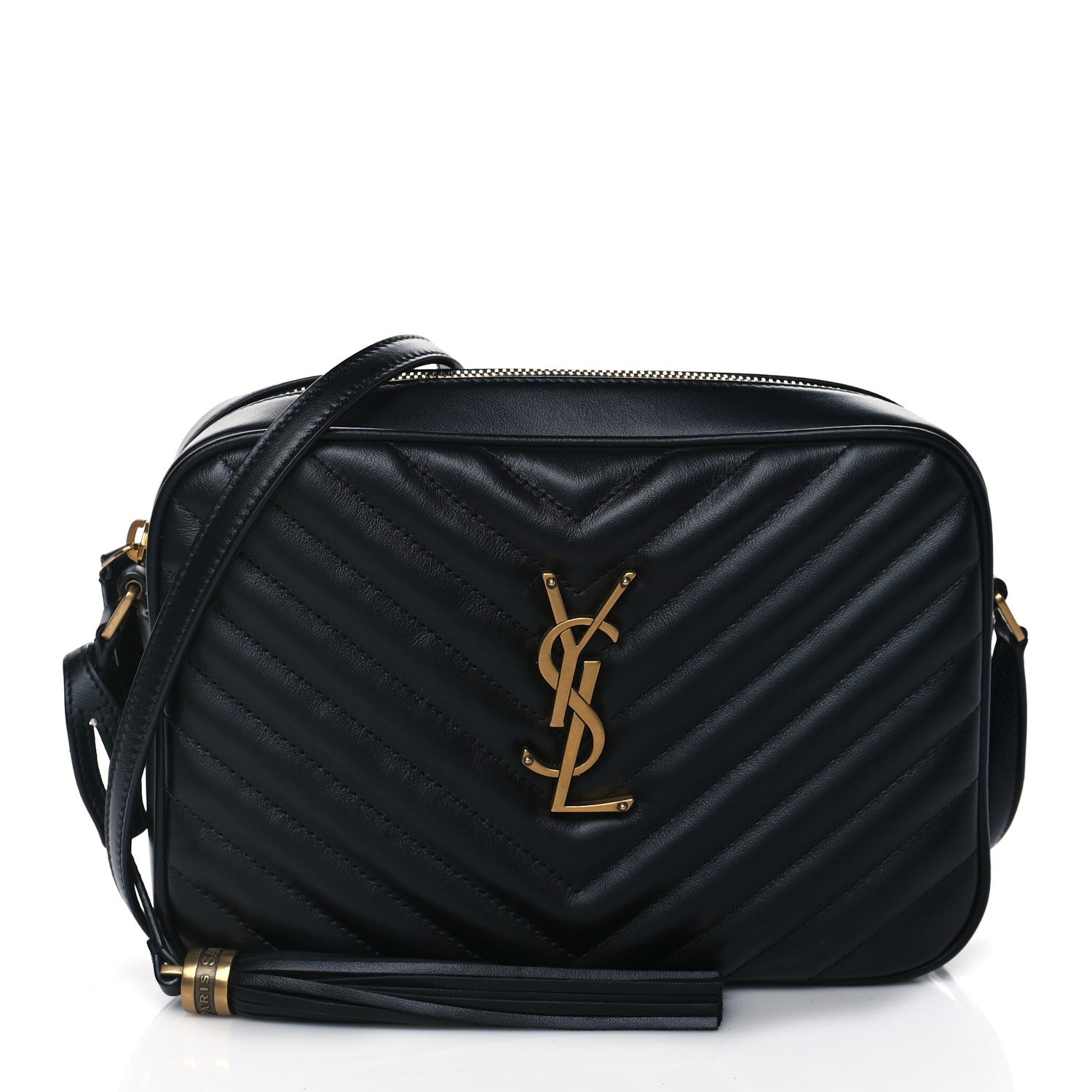Saint Laurent Calfskin Matelasse Monogram Lou Camera Bag Black 1 of 10