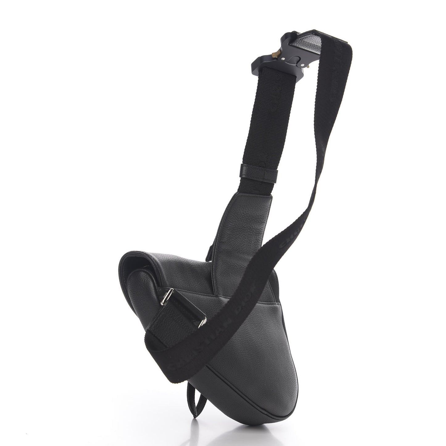 Calfskin Mens Saddle Bag Black
