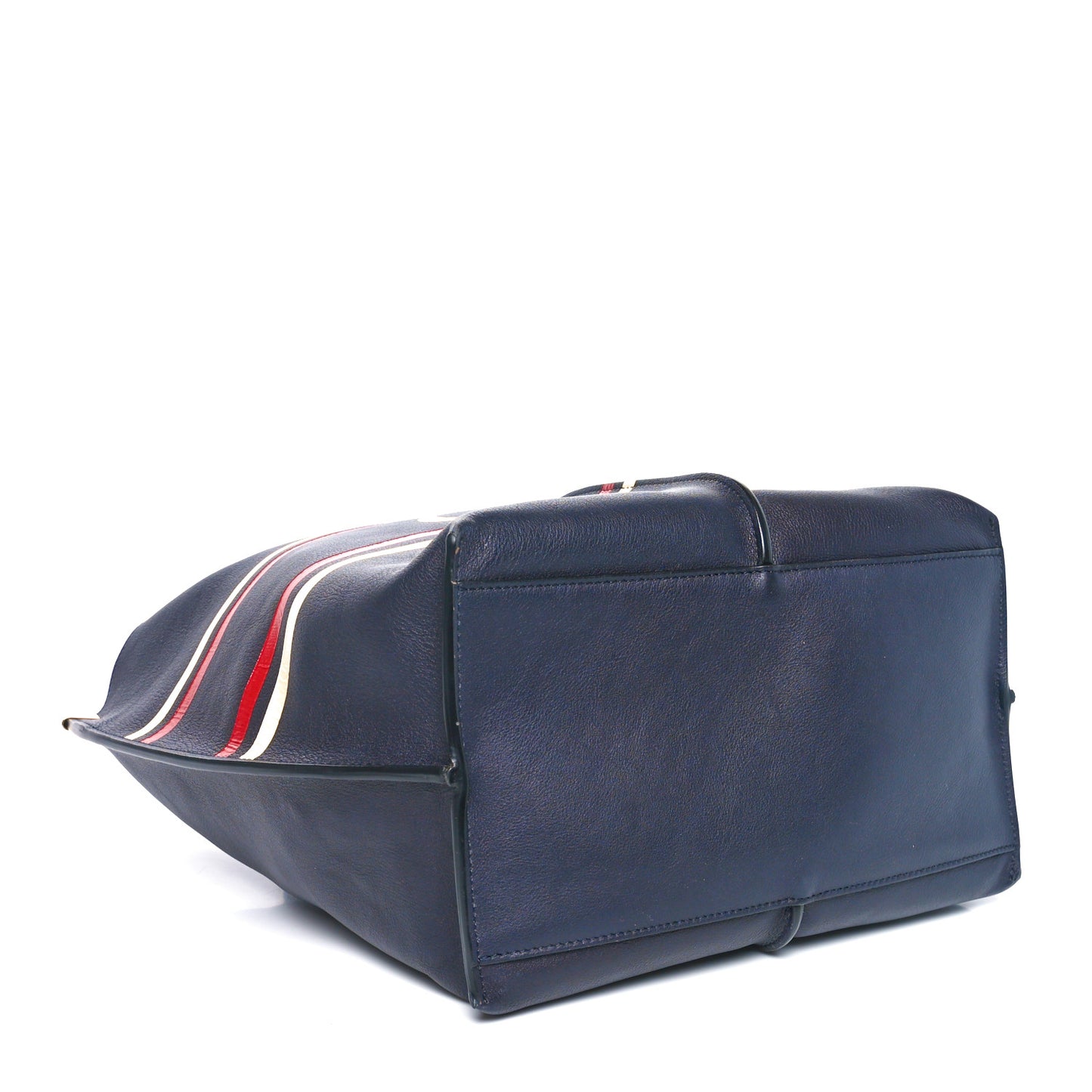 Smooth Calfskin Medium Vick Tote Full Blue