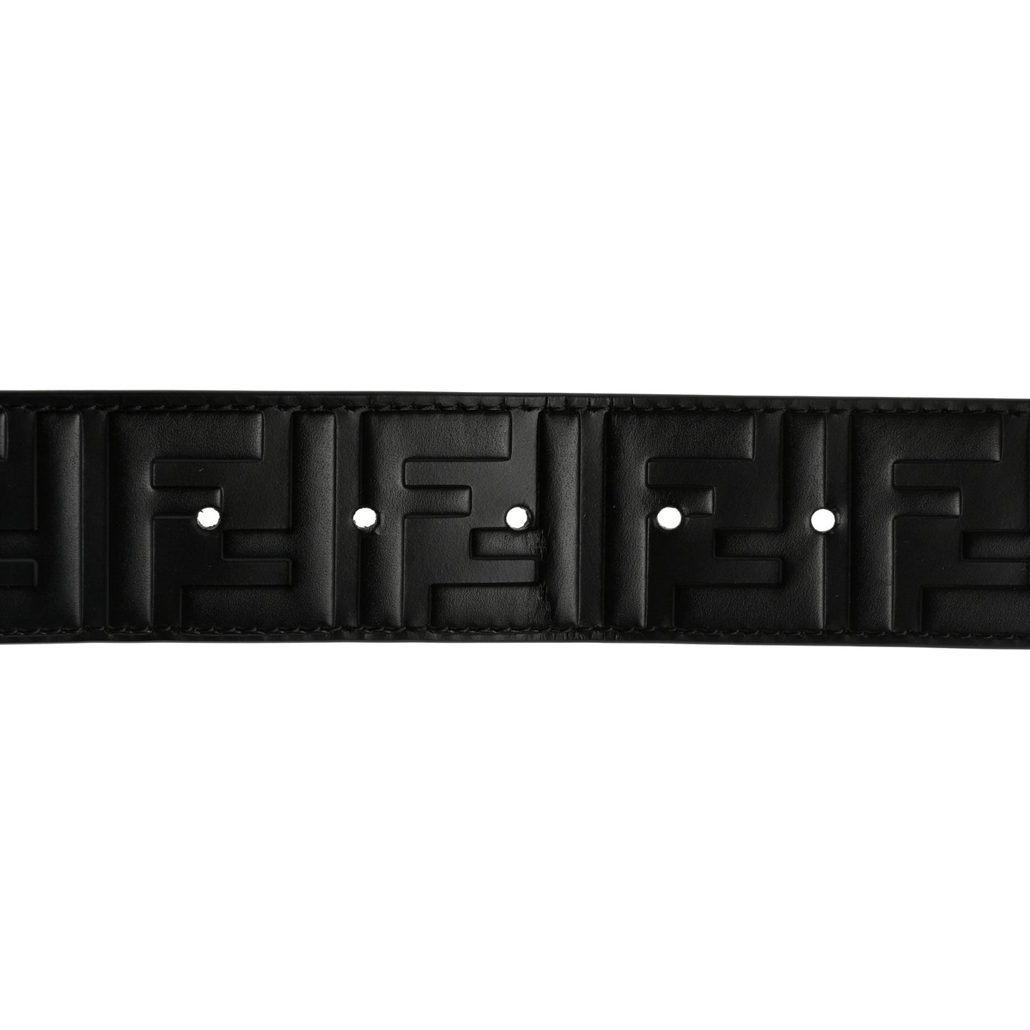 Calfskin F is Fendi FF 1974 Embossed Belt 90 36 Black