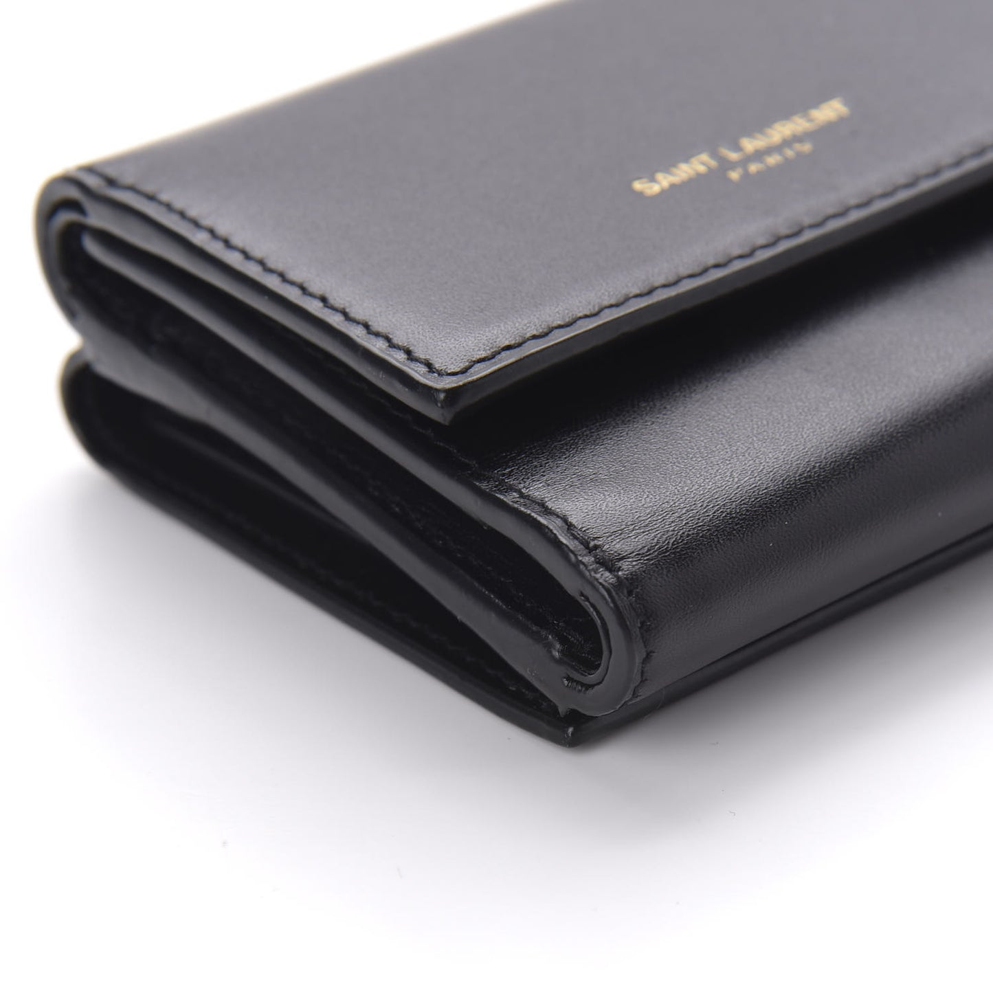 Calfskin Trifold Wallet Black