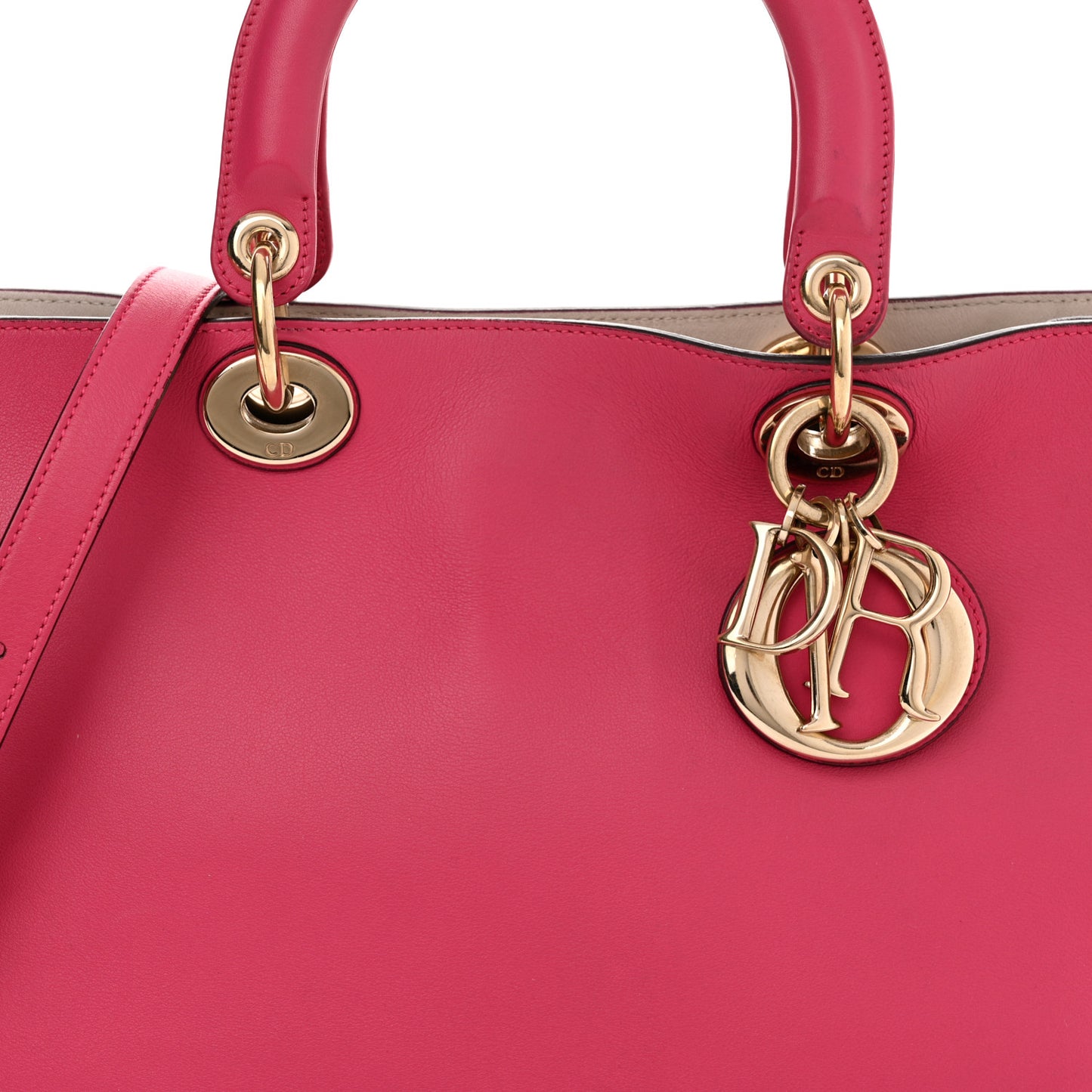 Smooth Calfskin Medium Diorissimo Tote Fuchsia