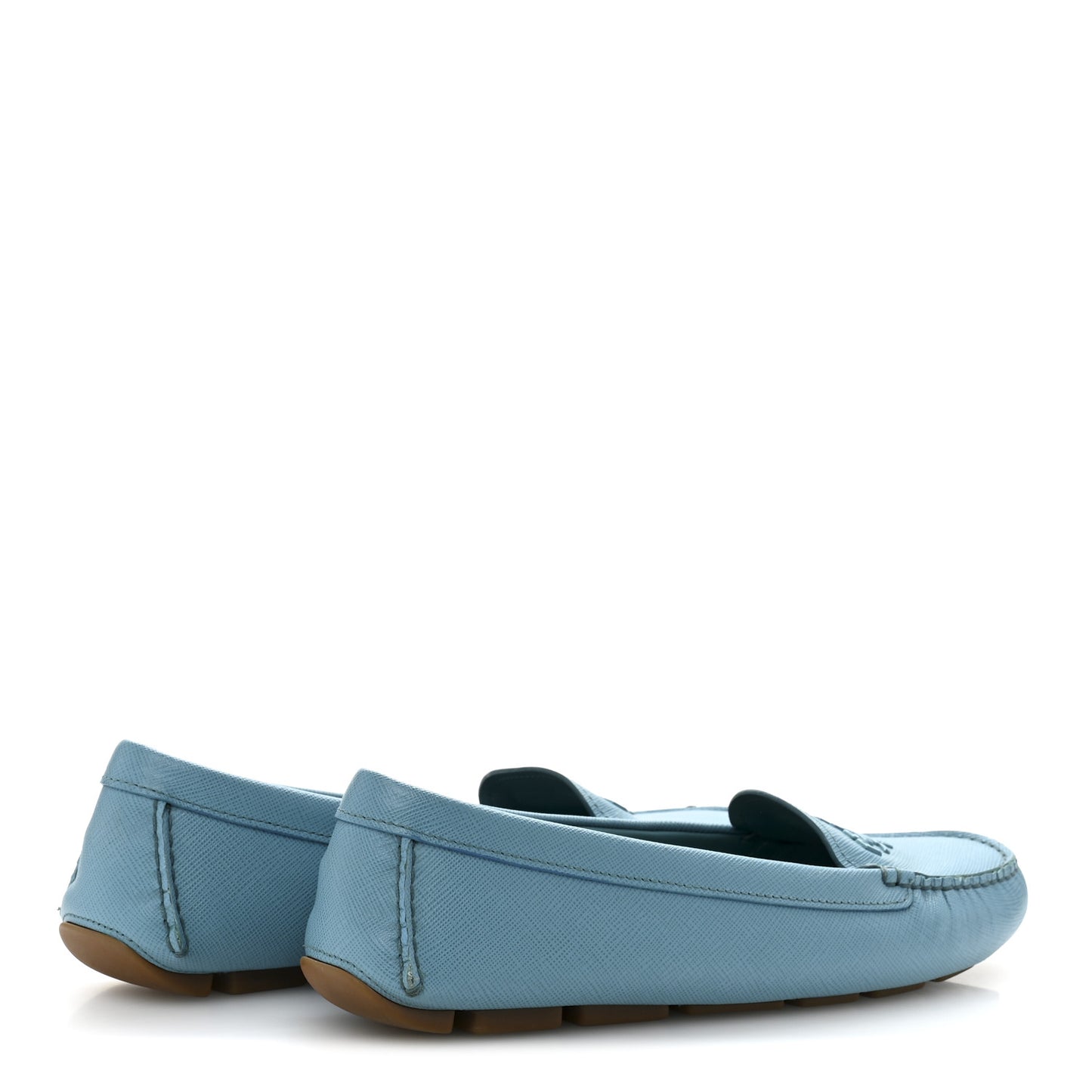 Saffiano Logo Womens Loafers 39 Turchese