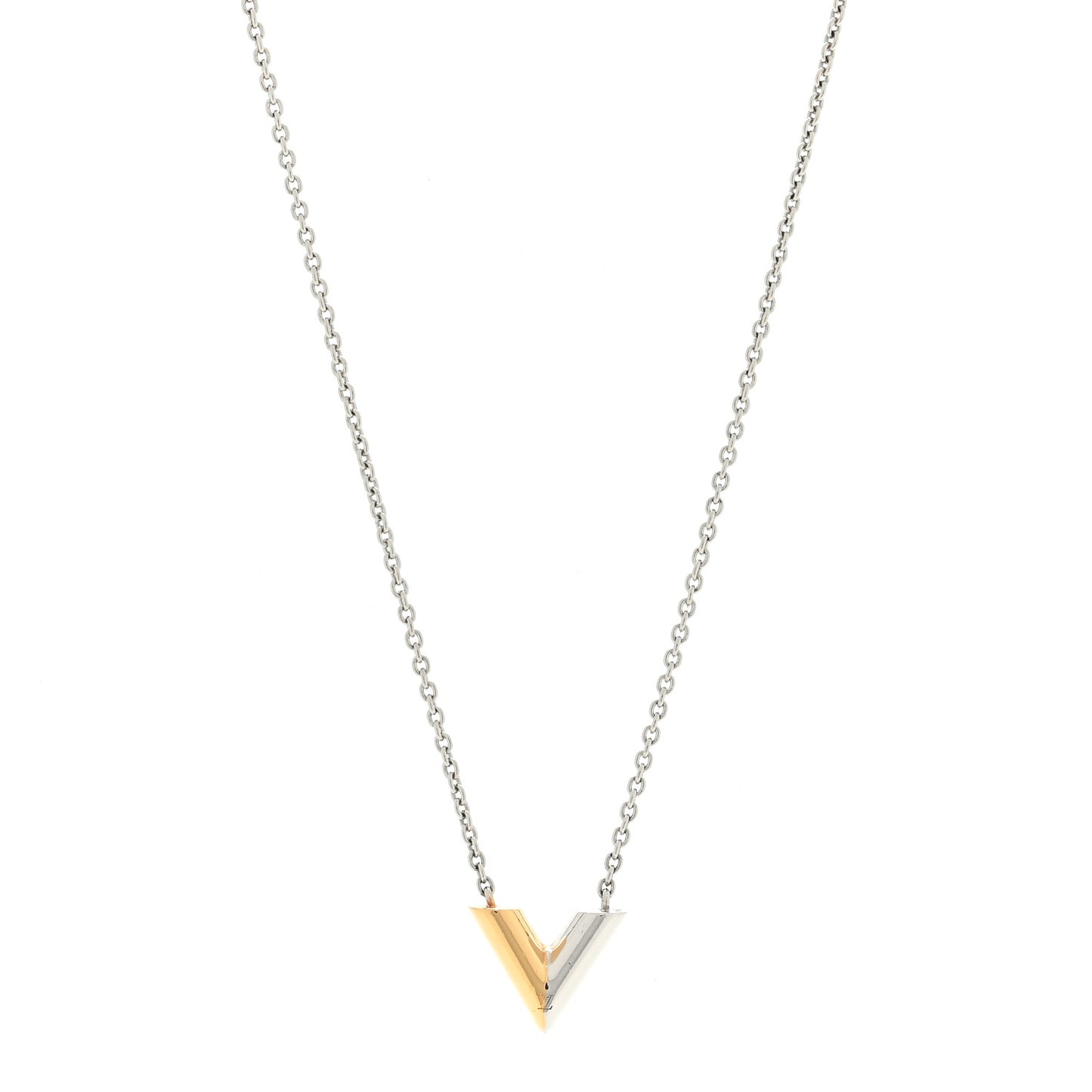Essential V Necklace Silver Gold