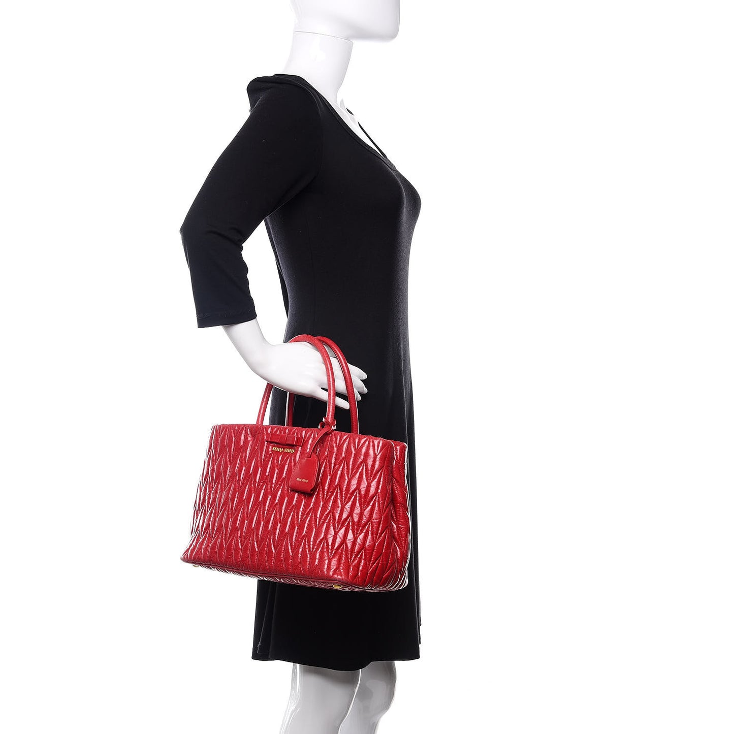 Nappa Matelasse Bow Tote Fuoco
