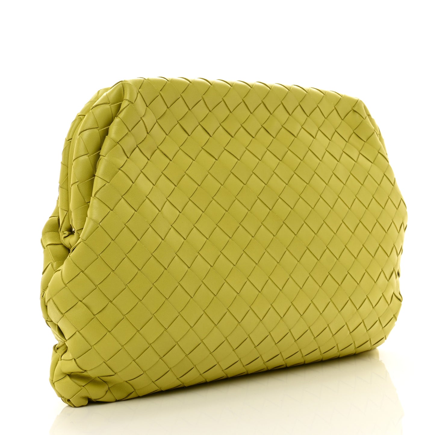 Nappa Intrecciato BV Clasp Document Case Kiwi
