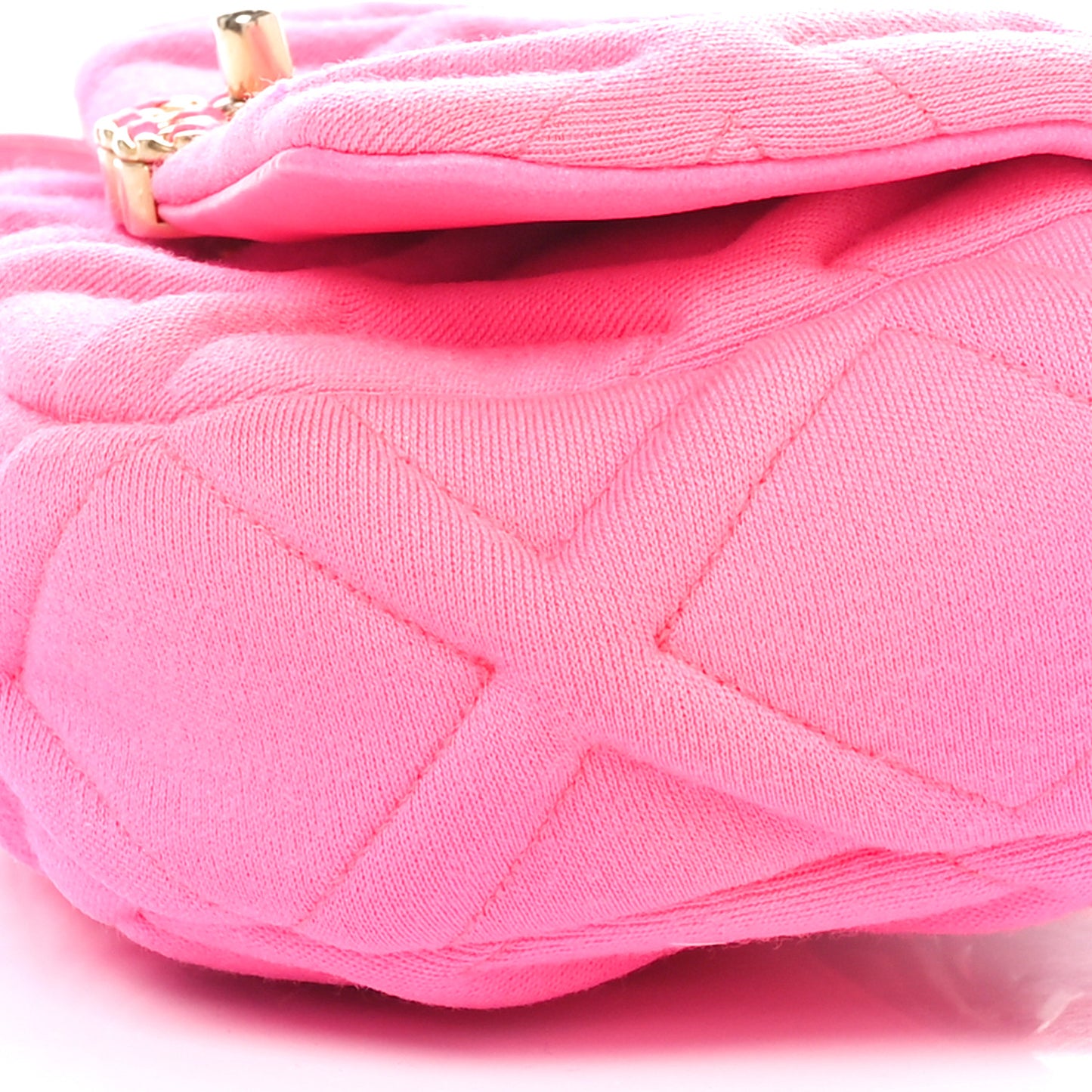 Jersey Quilted Chanel 19 Waist Bag Pink