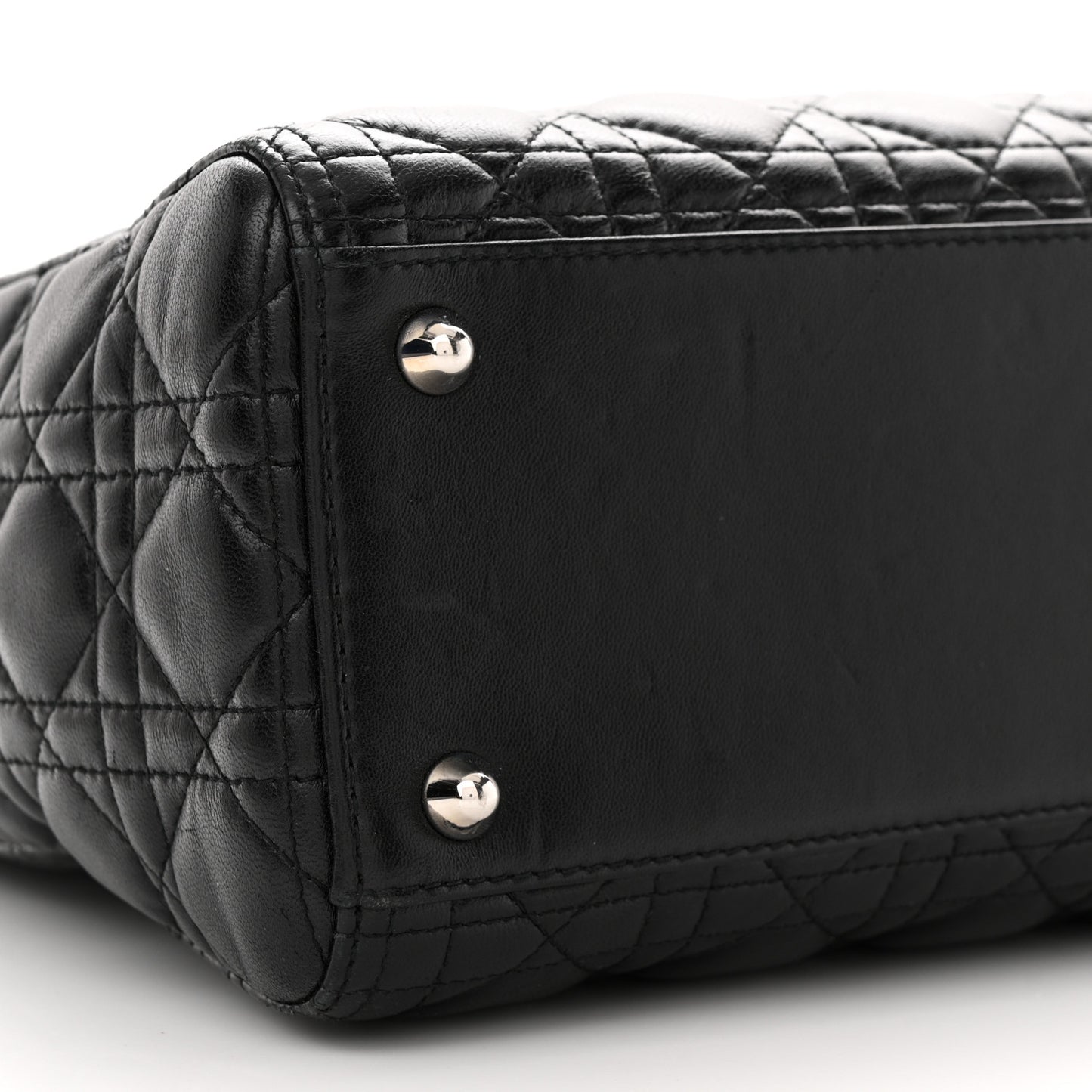 Lambskin Cannage Large Lady Dior Black