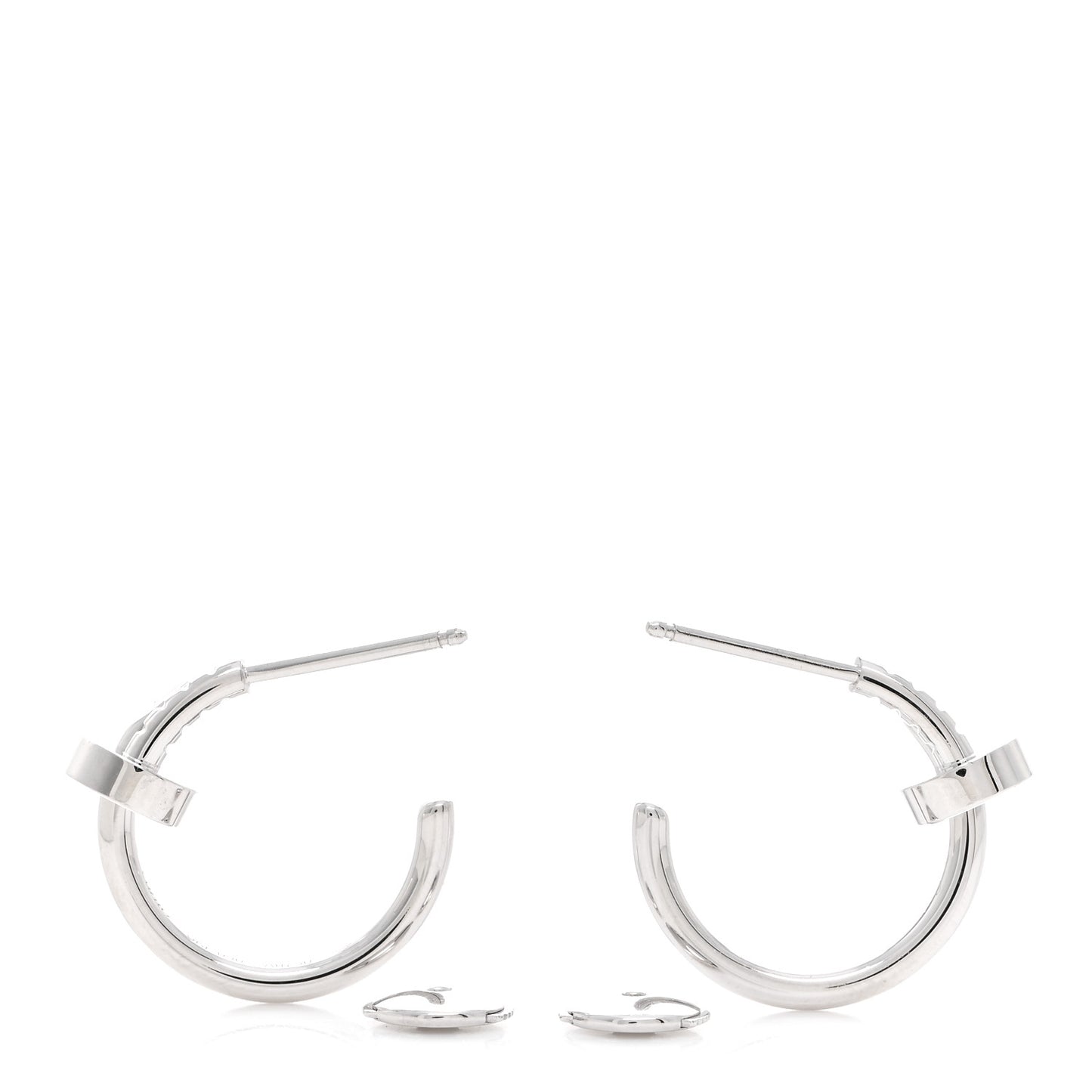 18K White Gold Juste Un Clou Hoop Earrings