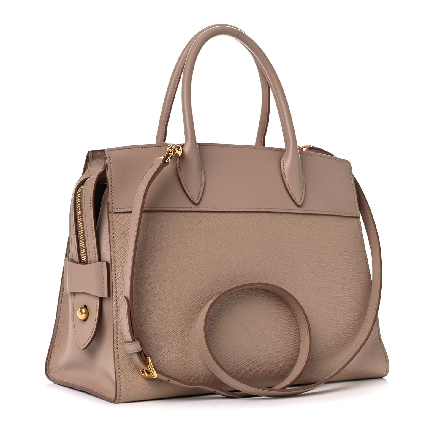Saffiano City Calfskin Medium Esplanade Cammeo