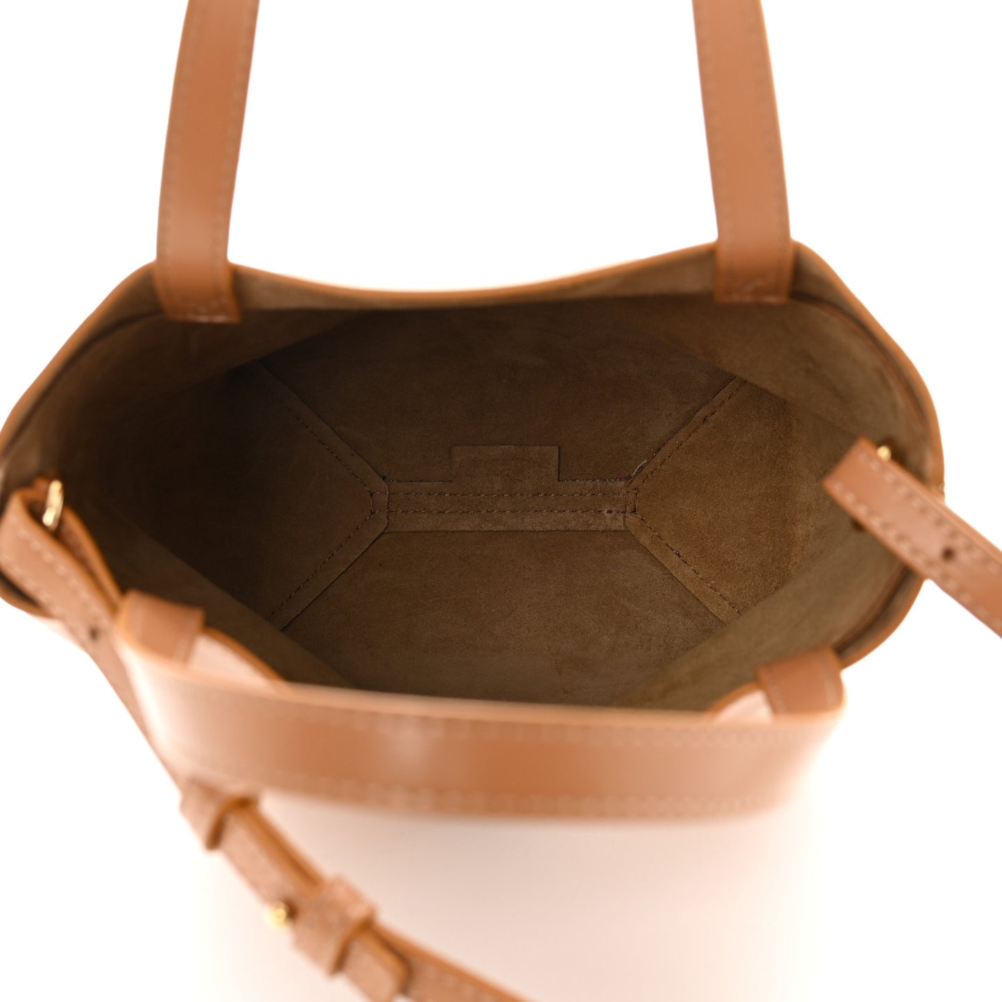 Shiny Calfskin Mini Puzzle Fold Tote Warm Desert