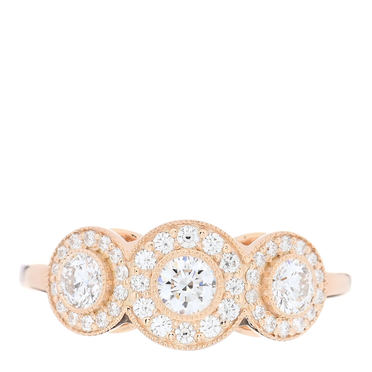 18K Rose Gold Diamond Circlet Ring 52 6