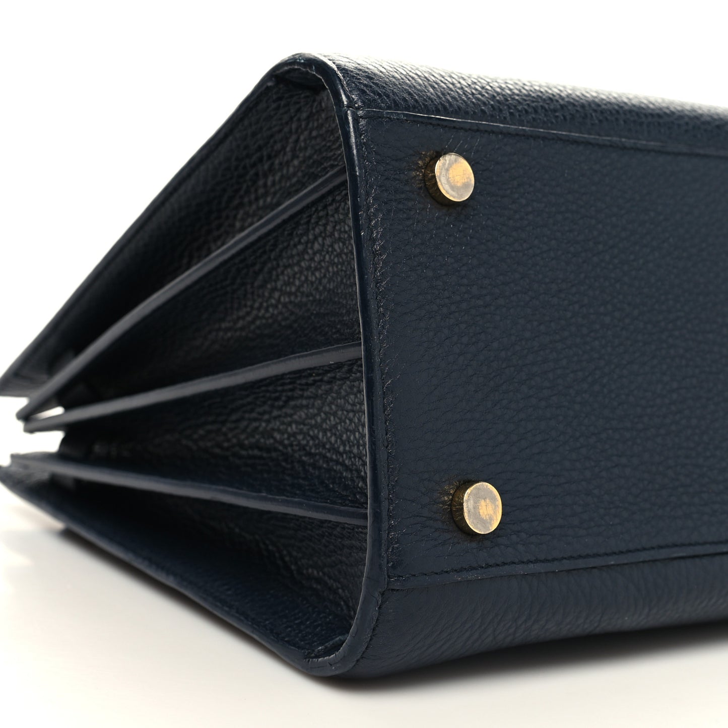 Grained Calfskin Small Sac De Jour Navy