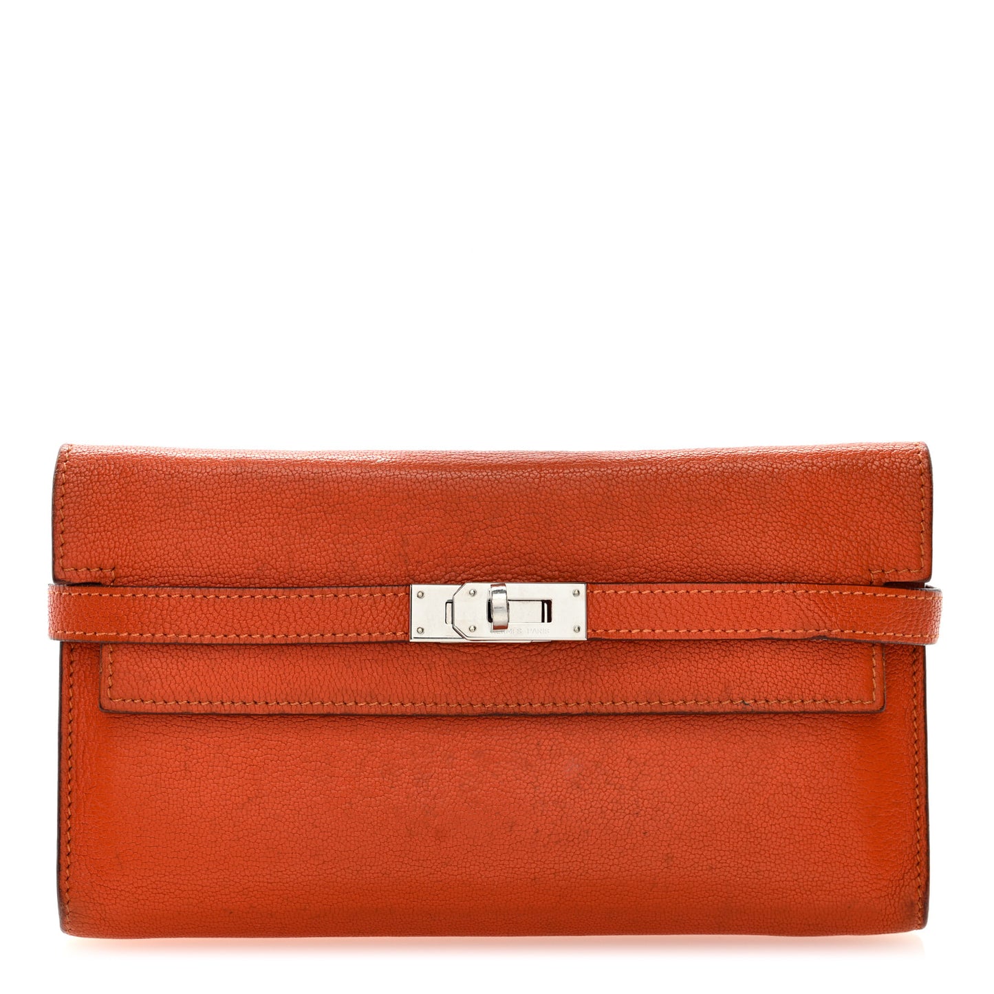Chevre Mysore Kelly Longue Wallet Orange
