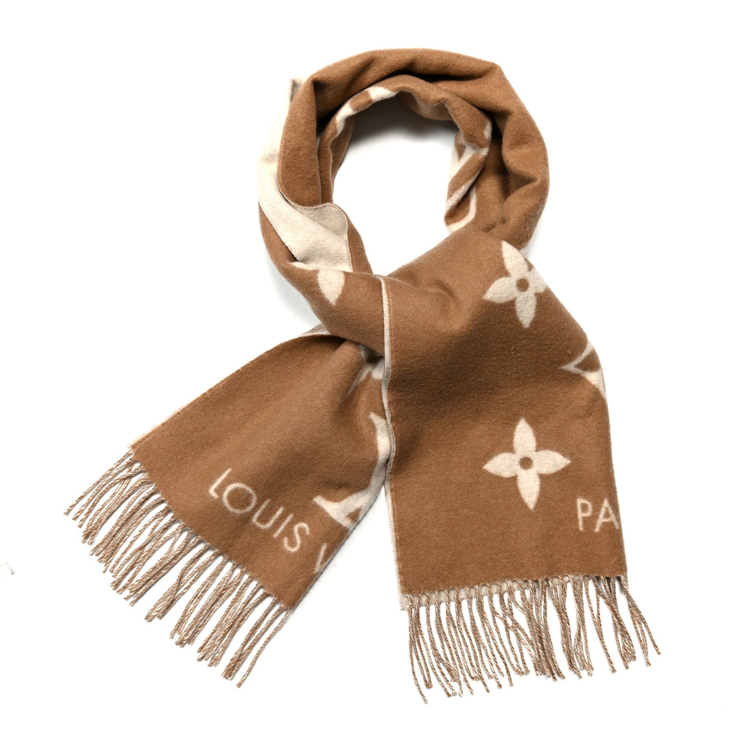 Cashmere Monogram Reykjavik Scarf Sable