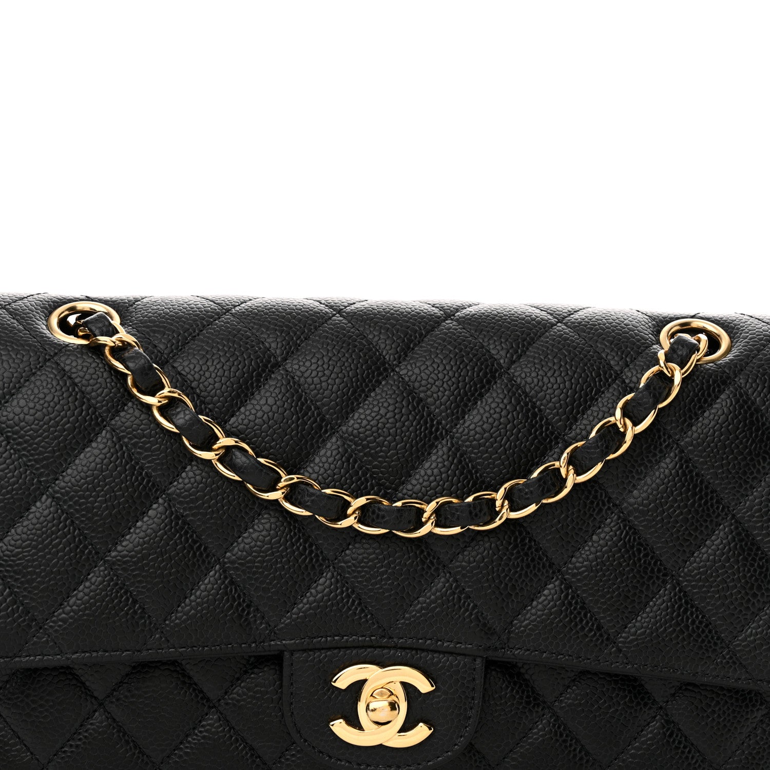 Chanel Caviar Quilted Medium Double Flap Black 7 of 15