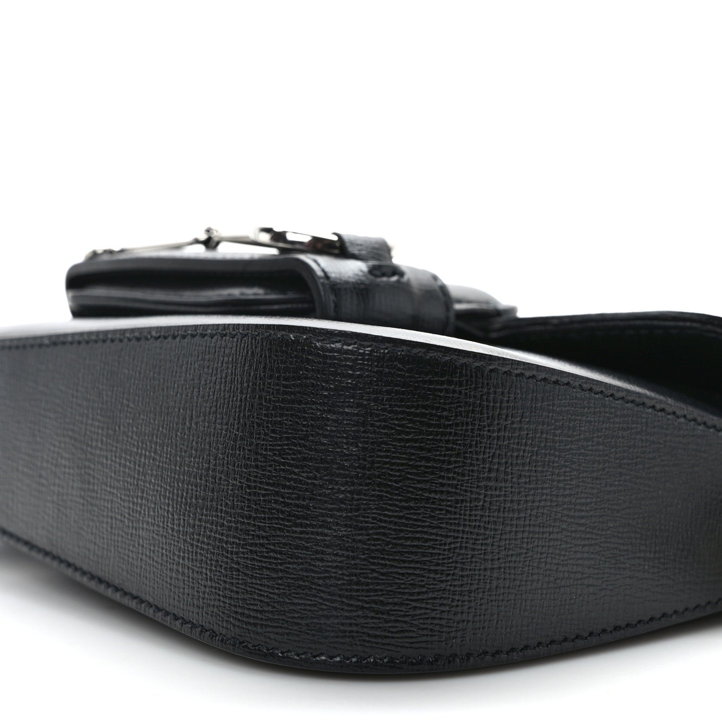 Calfskin Mini Horsebit 1955 Asymmetric Shoulder Bag Black