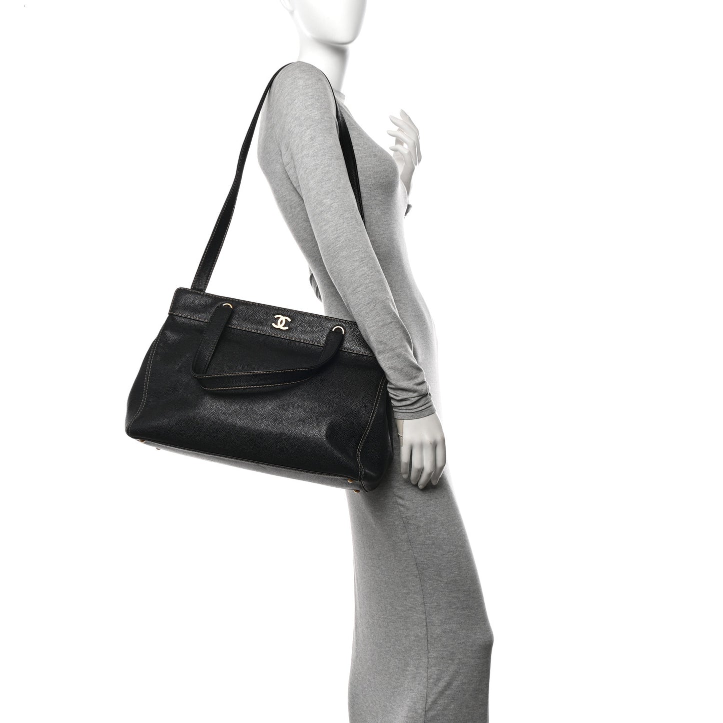 Caviar Shopper Tote Black