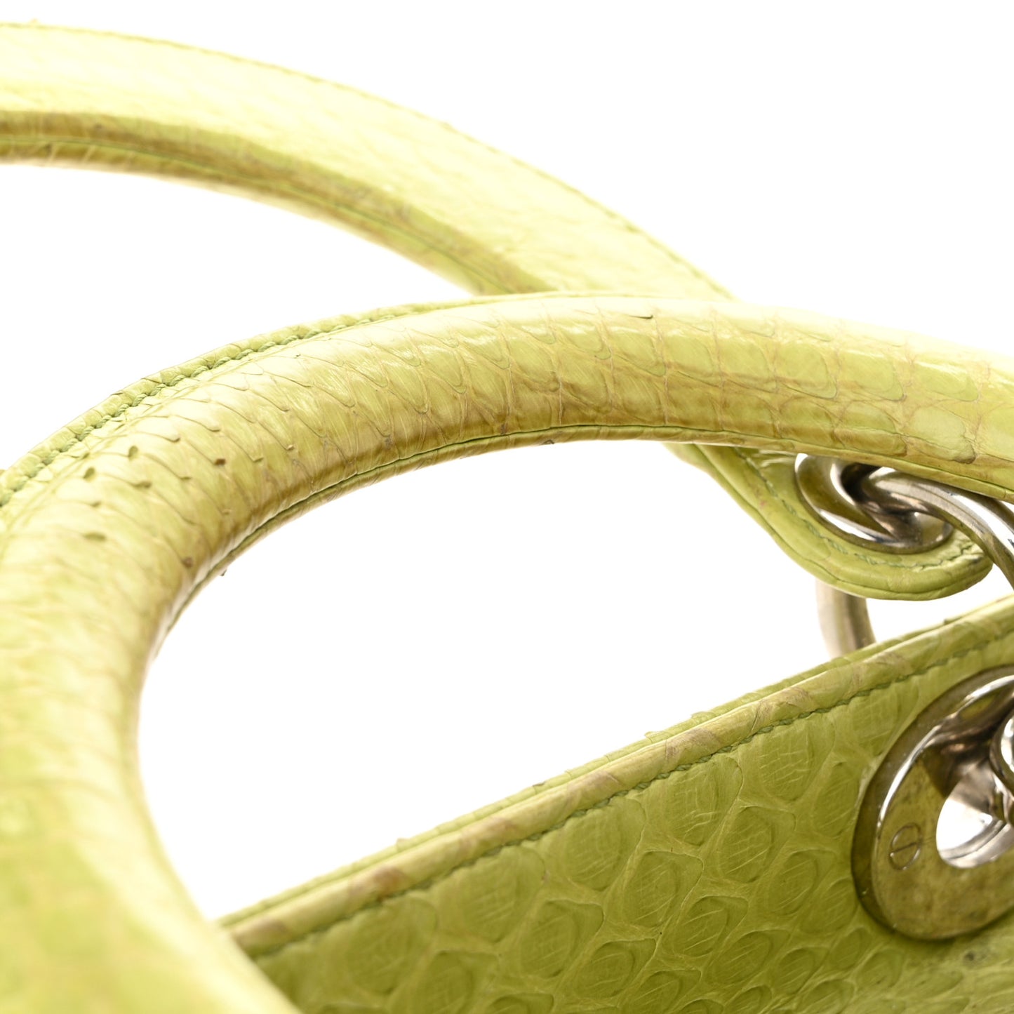 Snakeskin Medium Lady Dior Green