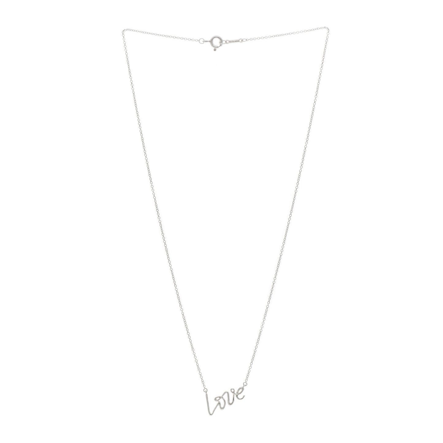 Sterling Silver Paloma Picasso Graffiti Love Pendant Necklace