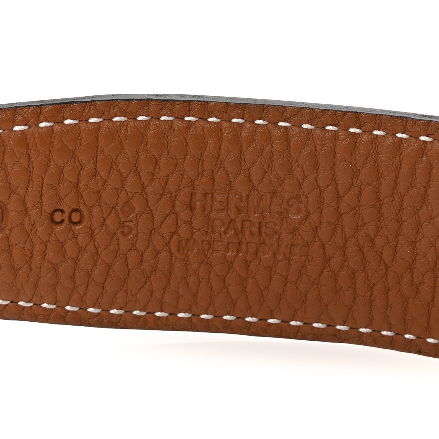Hermes Box Togo 32mm H Belt 80 Black Gold 5 of 6