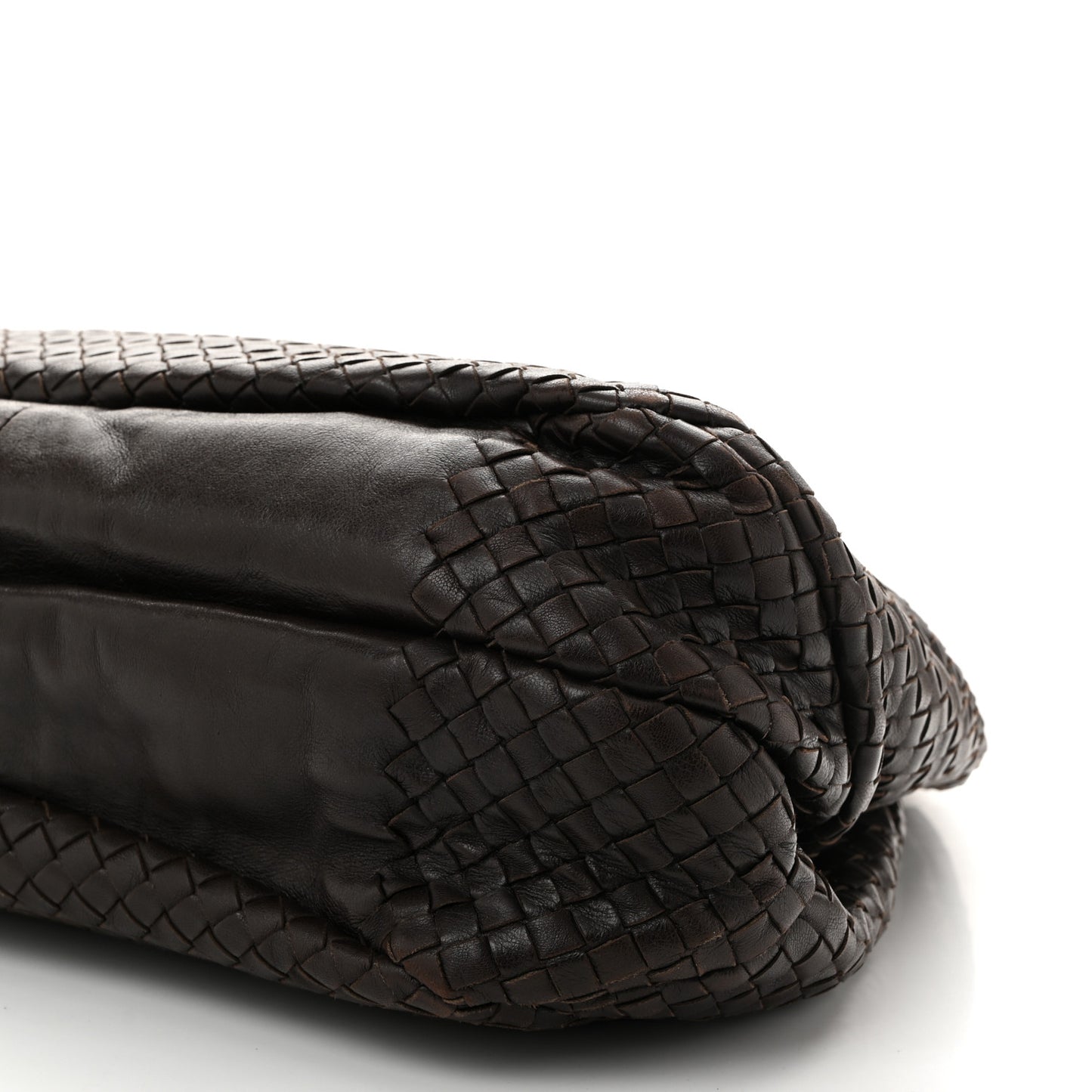 Nappa Intrecciato Large Campana Hobo Ebano