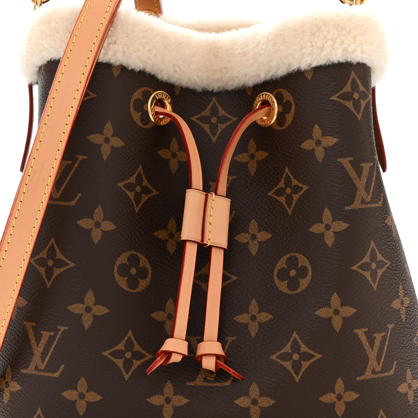 Monogram Shearling Cozygram Neonoe BB