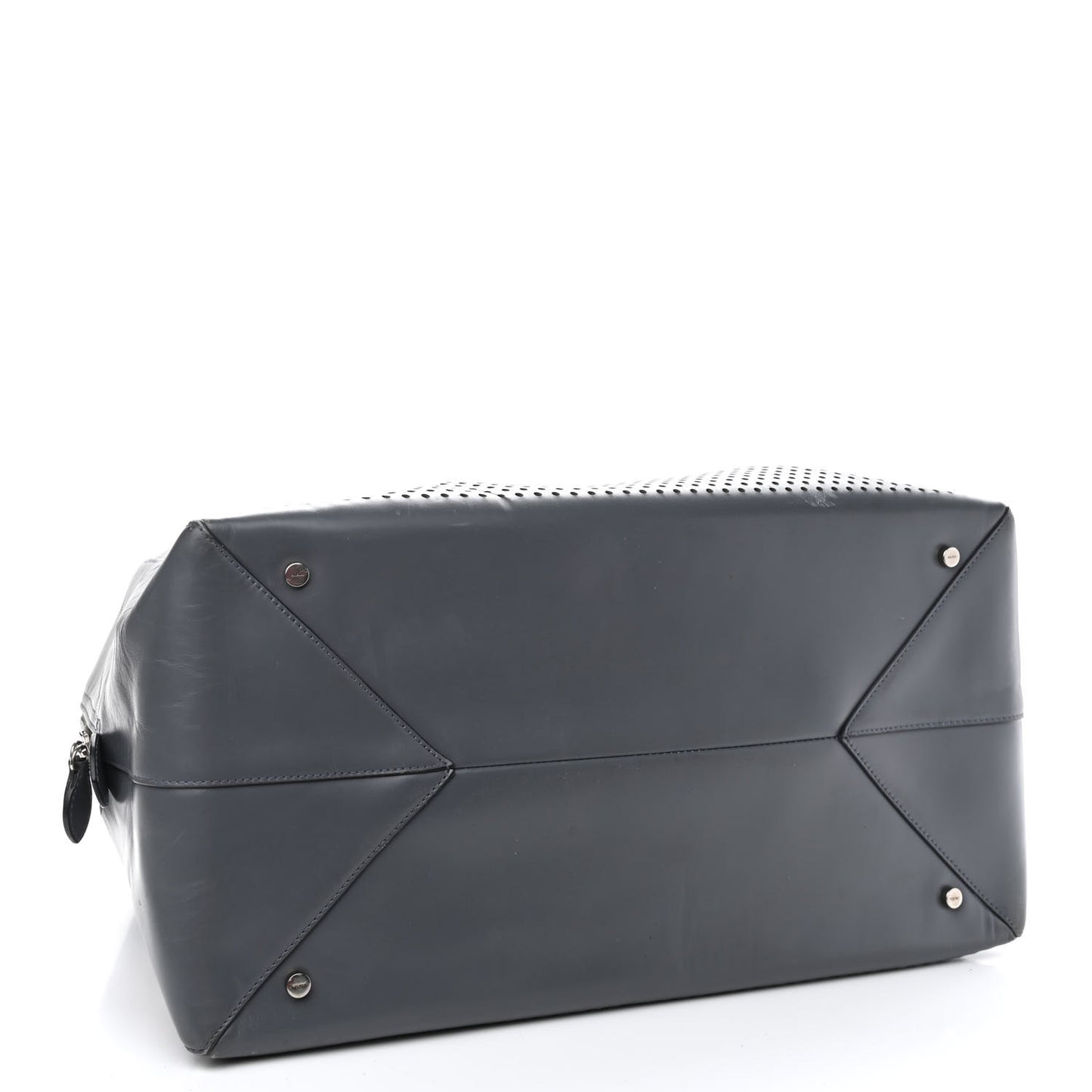 Calfskin Lux Laser Cut Tote Anthracite