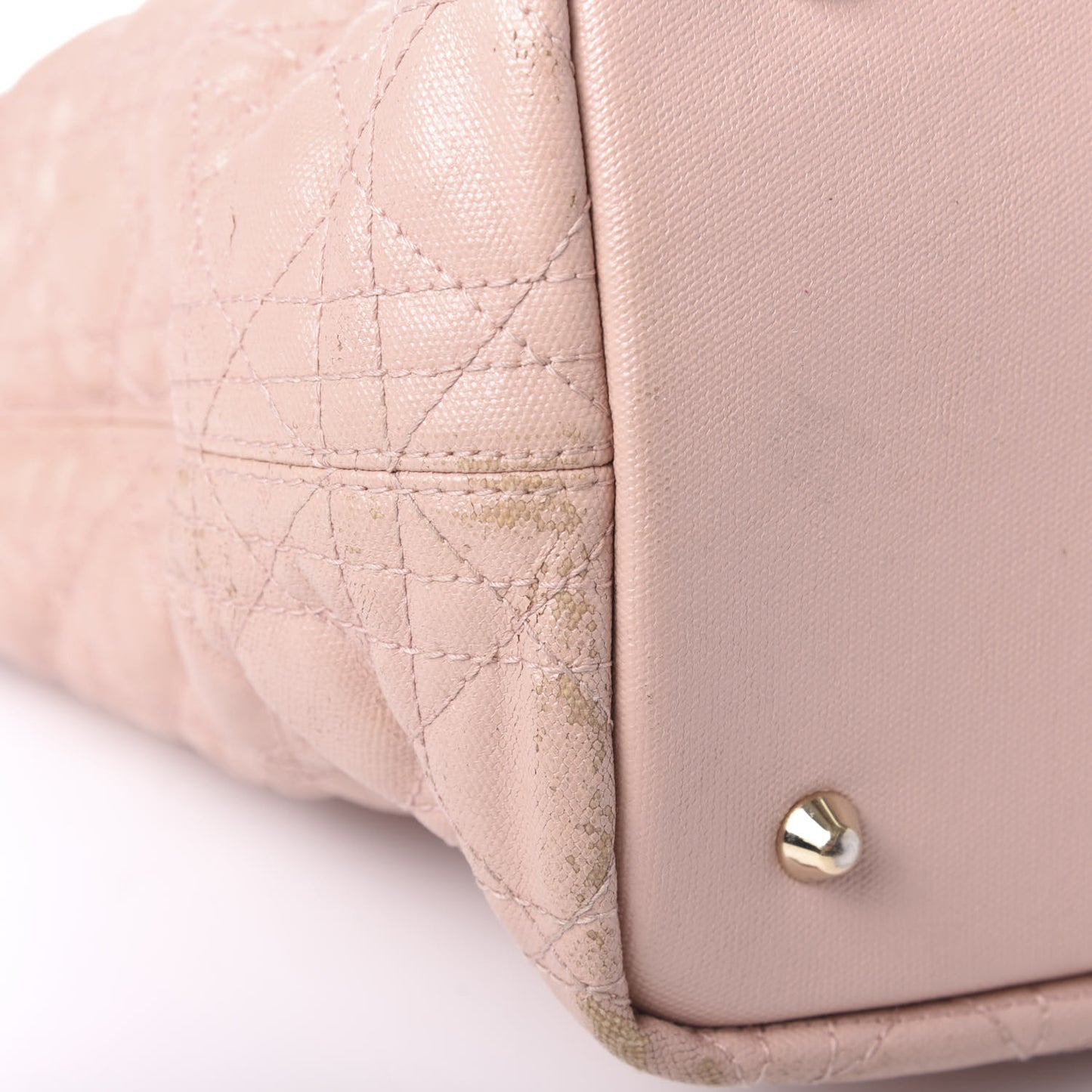 Coated Canvas Cannage Medium Panarea Tote Rosato