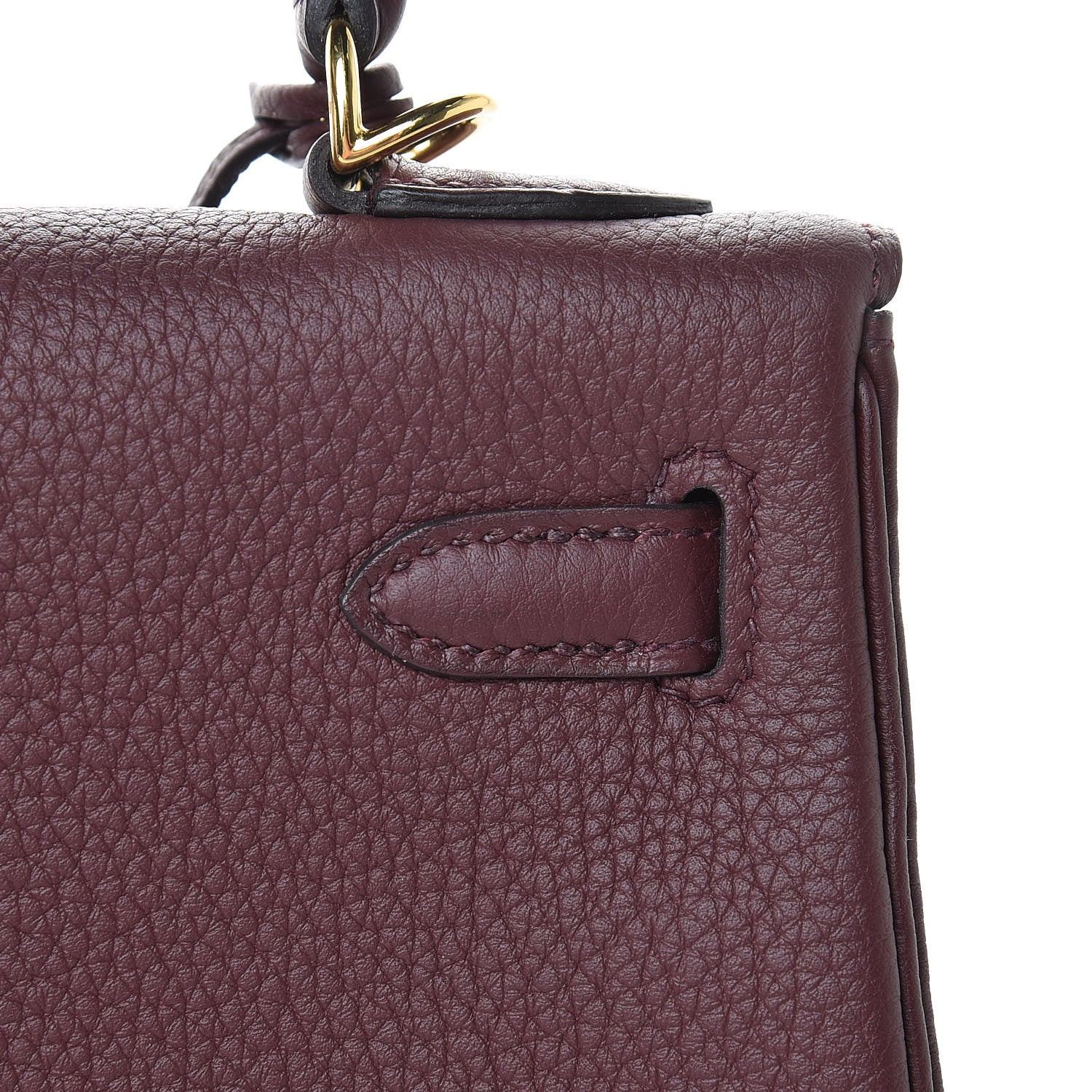 Hermes Togo Kelly Retourne 25 Bordeaux 11 of 40
