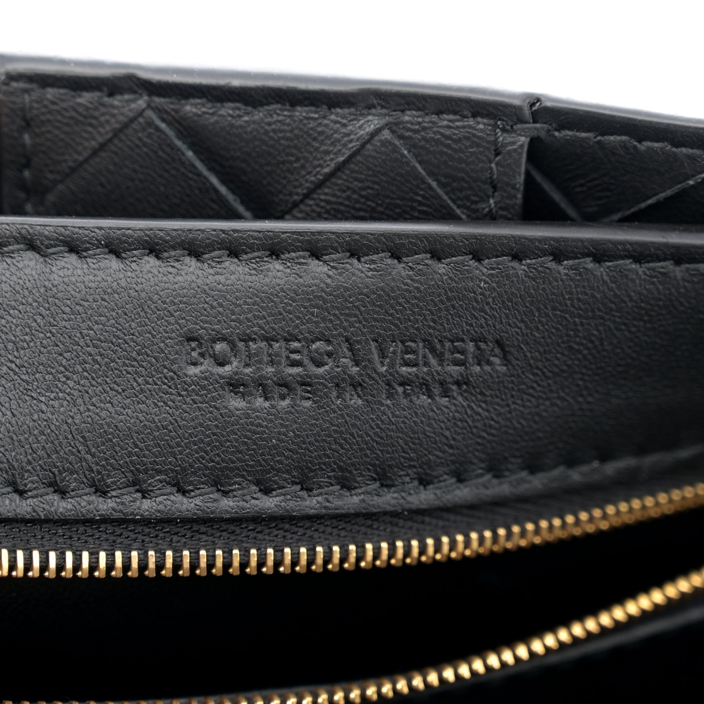 Nappa Intrecciato Small Andiamo With Chain Shoulder Bag Black