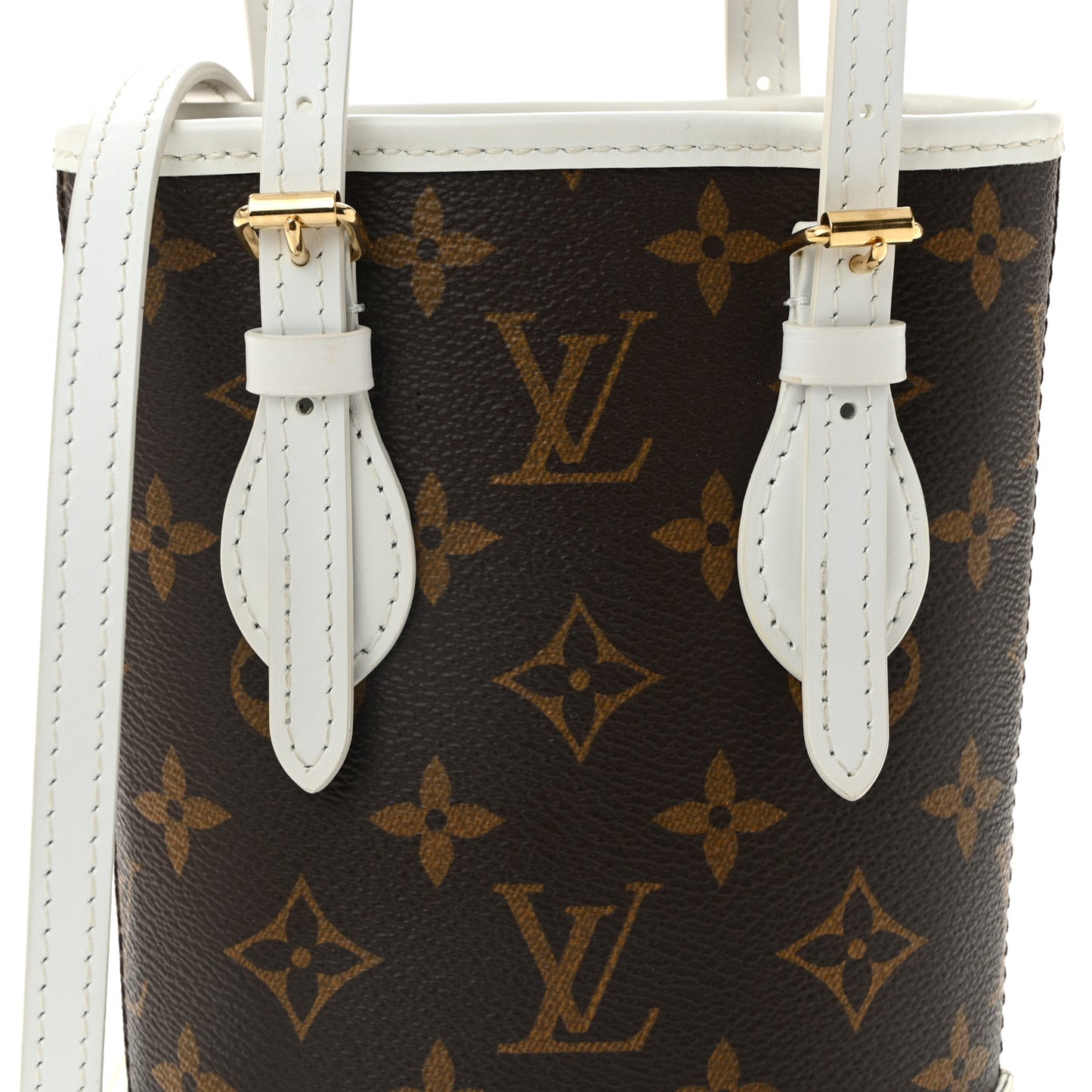 Monogram LV Match Nano Bucket Bag White