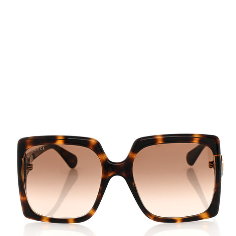 Acetate Square Frame Sunglasses GG0876S Tortoise
