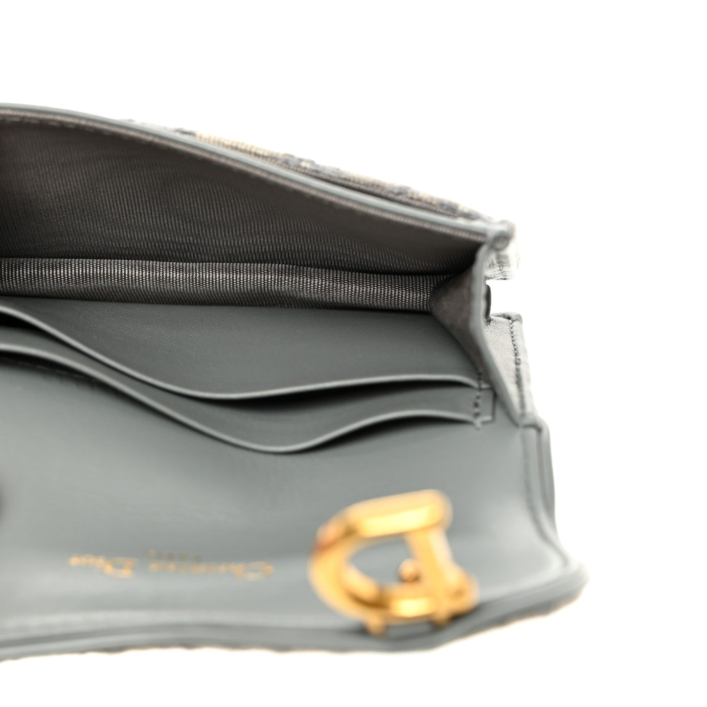 Oblique Saddle Card Holder Gray