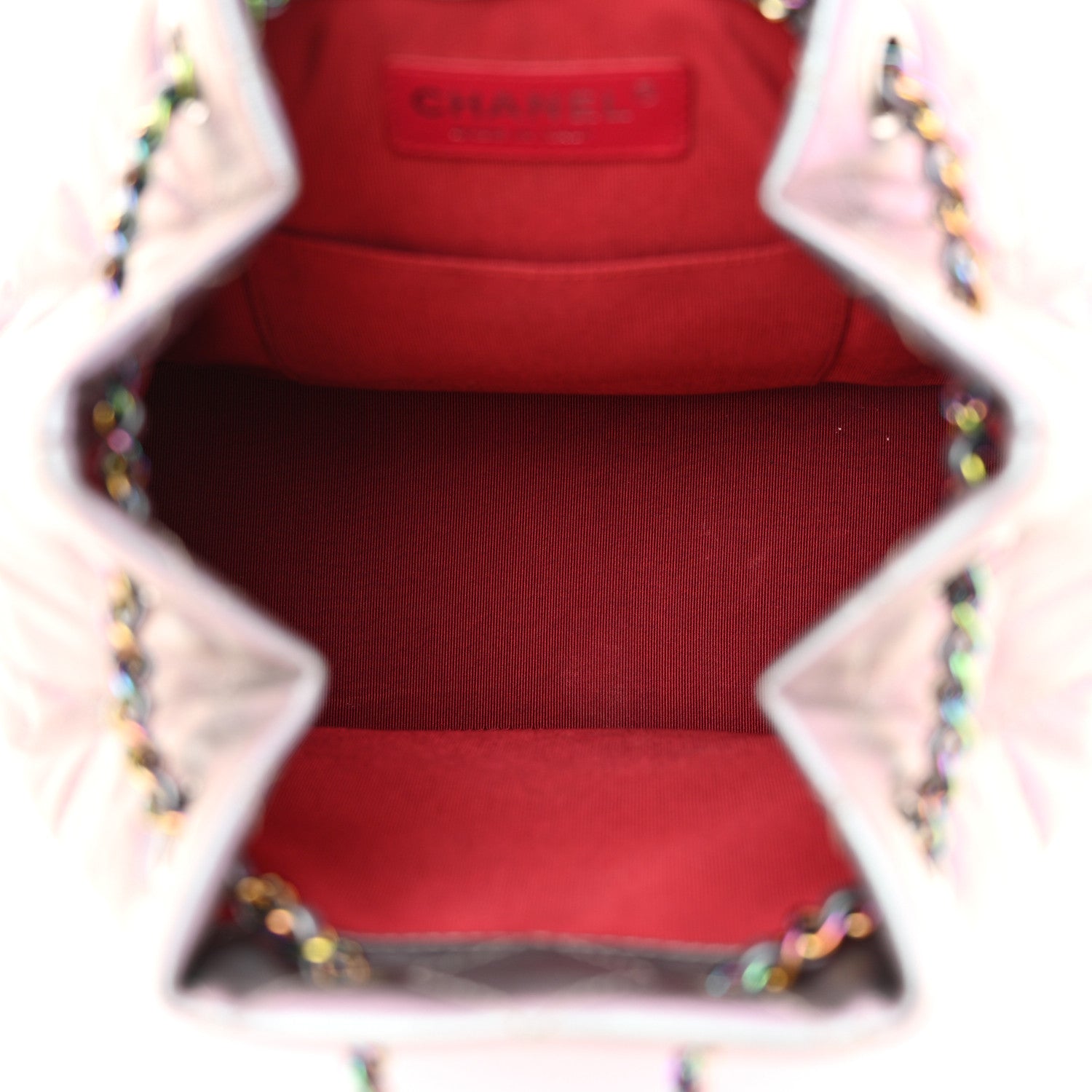 Chanel Iridescent Lambskin Calfskin Small Quilted Gabrielle Backpack Light Purple 5 of 12