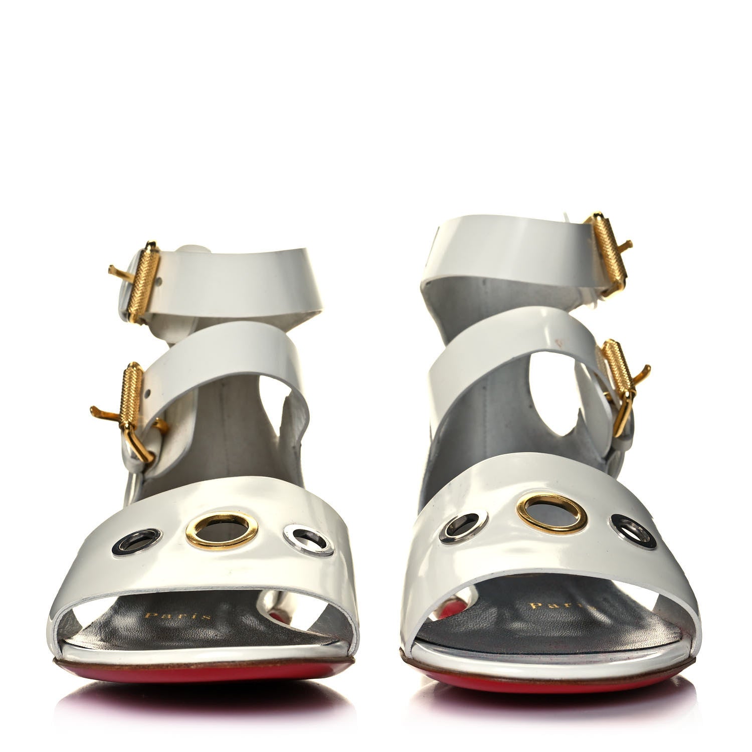 Christian Louboutin Jazz Calf Scubaflat Flat Sandals 36.5 White 2 of 12