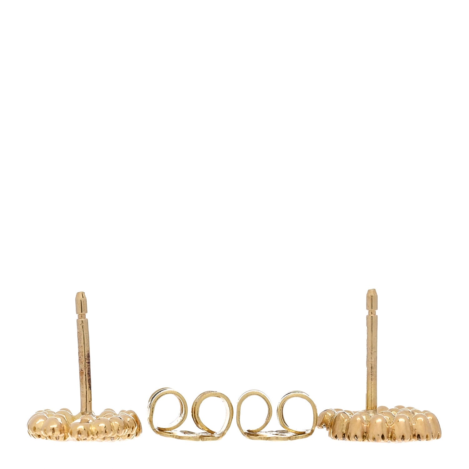 Gucci 18K Yellow Gold Diamond Running G Earrings 3 of 5