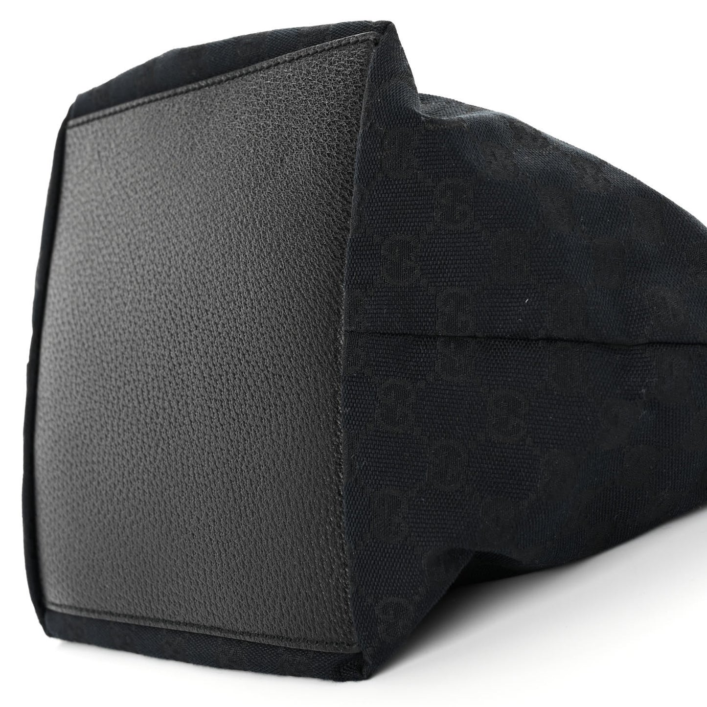 GG Monogram Small Web Handle Bucket Tote Black