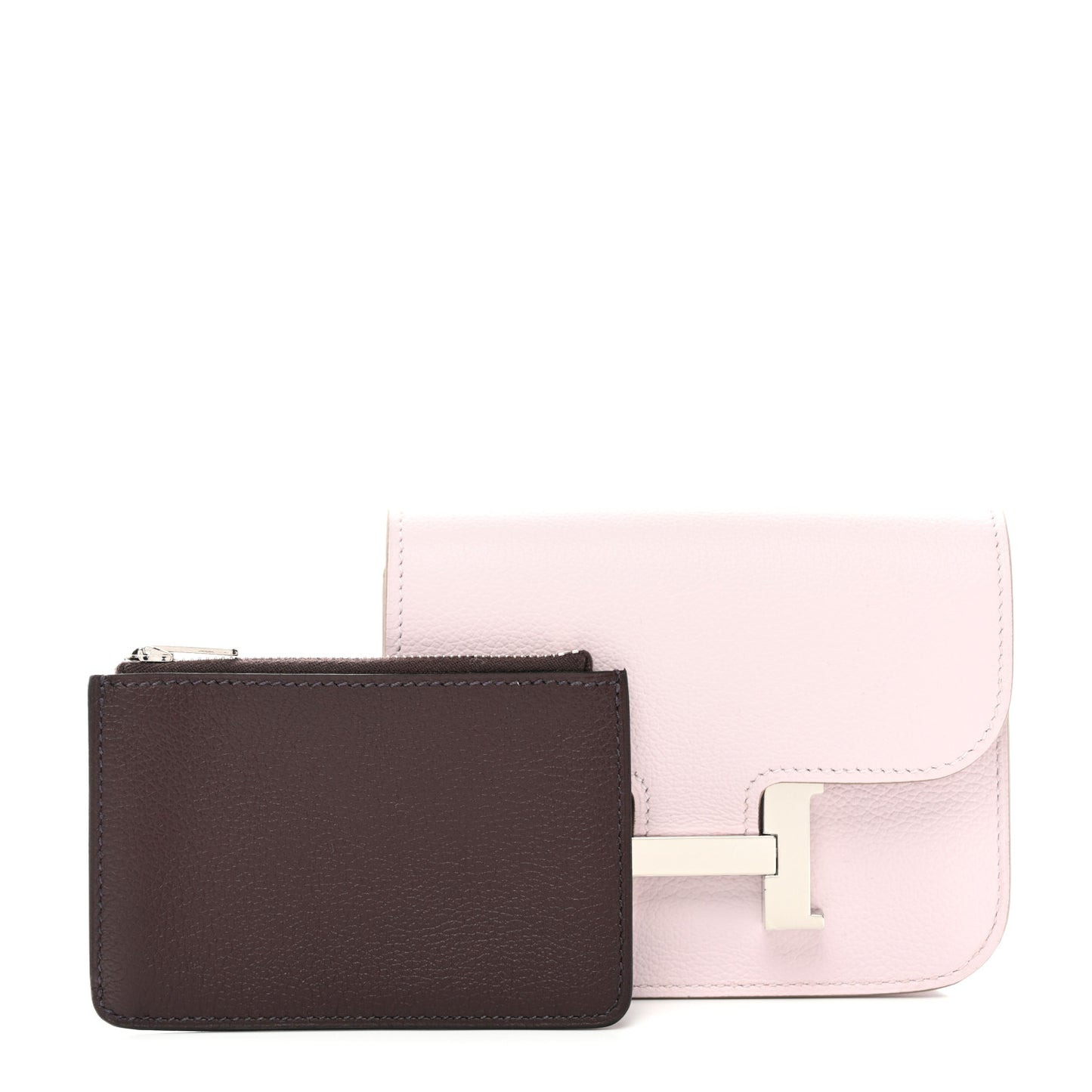 Evercolor Bi-Color Constance Slim Wallet Mauve Pale Rouge Sellier