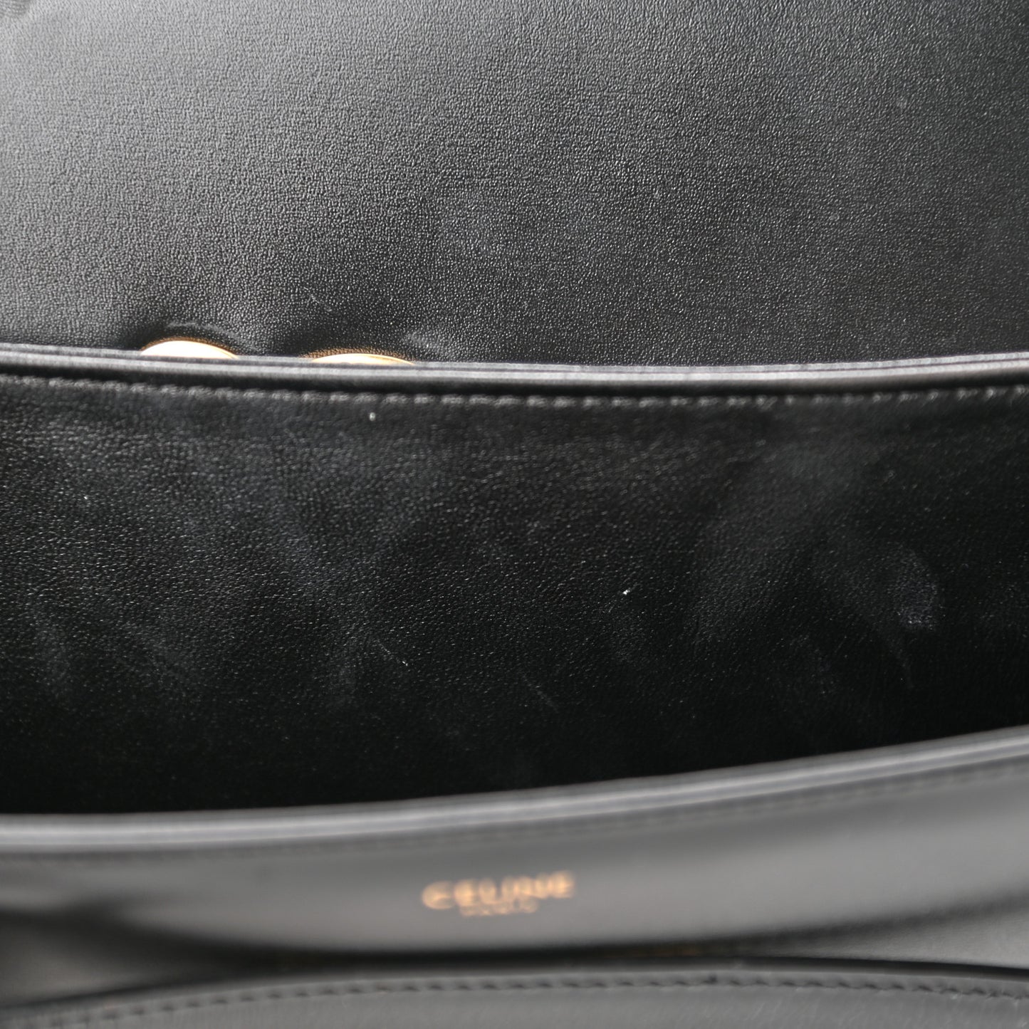 Shiny Calfskin Medium Triomphe Black