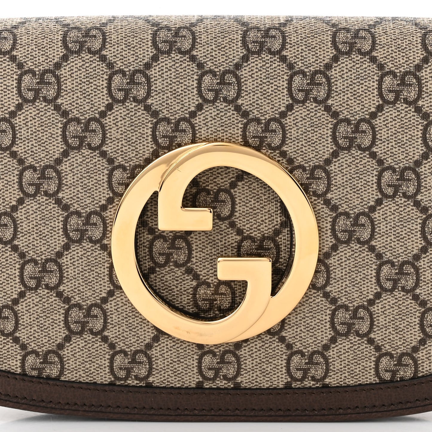 GG Supreme Monogram Textured Dollar Calfskin Blondie Belt Bag 80 32 Beige Ebony New Acero