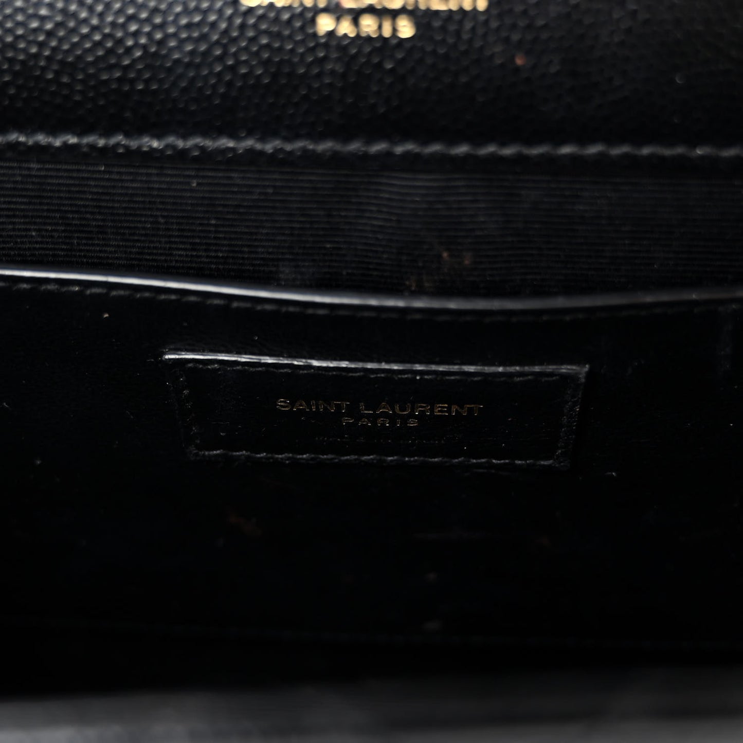 Grain De Poudre Textured Mixed Matelasse Triquilt Medium Monogram Satchel Black