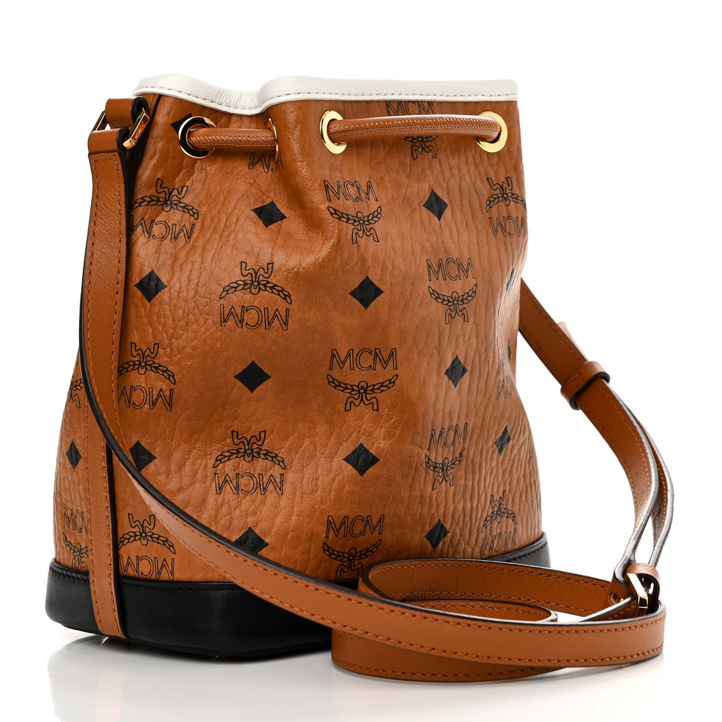 Visetos Zoo Rabbit Drawstring Bucket Bag Cognac